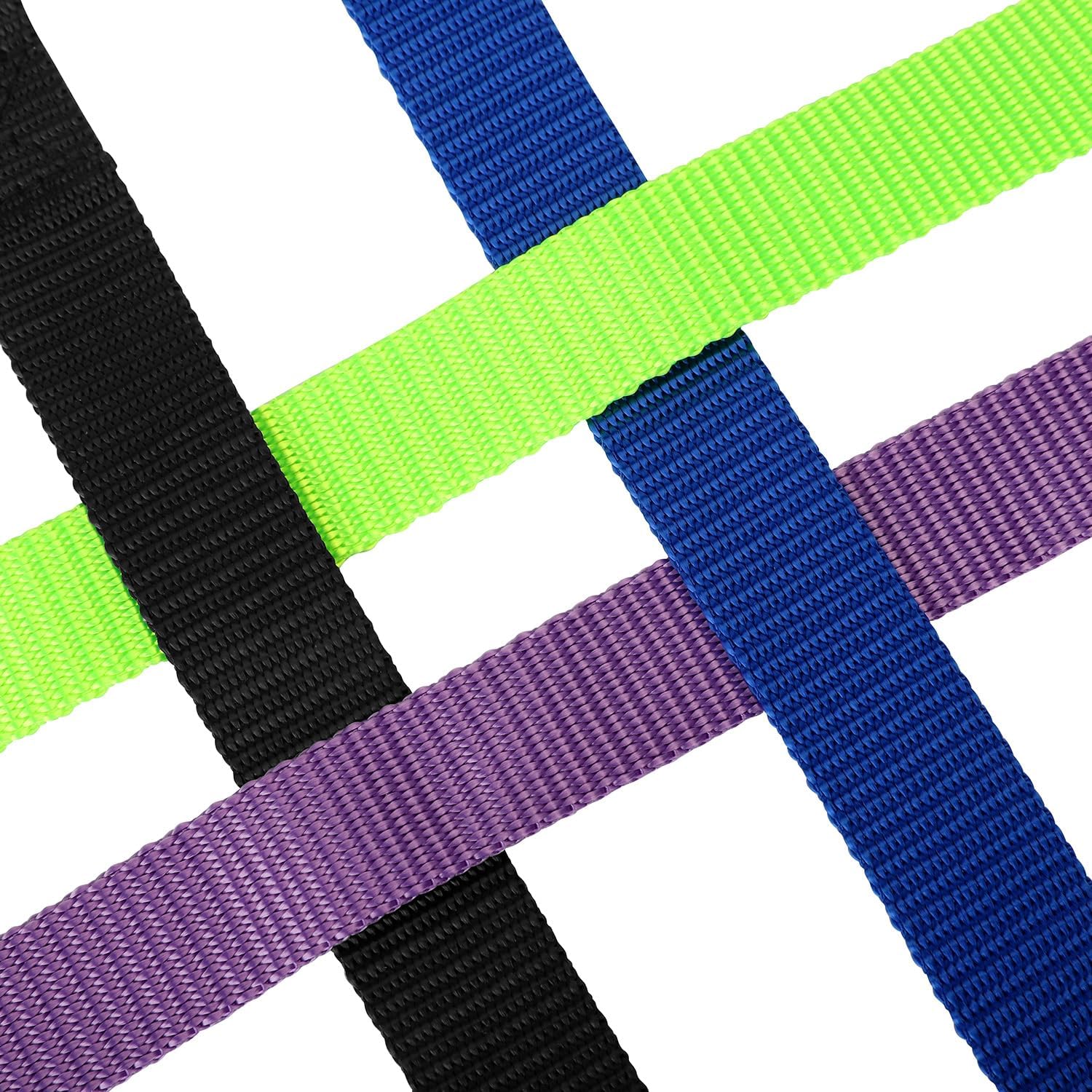 Alainzeo Paquete de 2 collares de nailon para perros, collares clásicos ajustables para perros pequeños, medianos y grandes, M (rojo, morado)