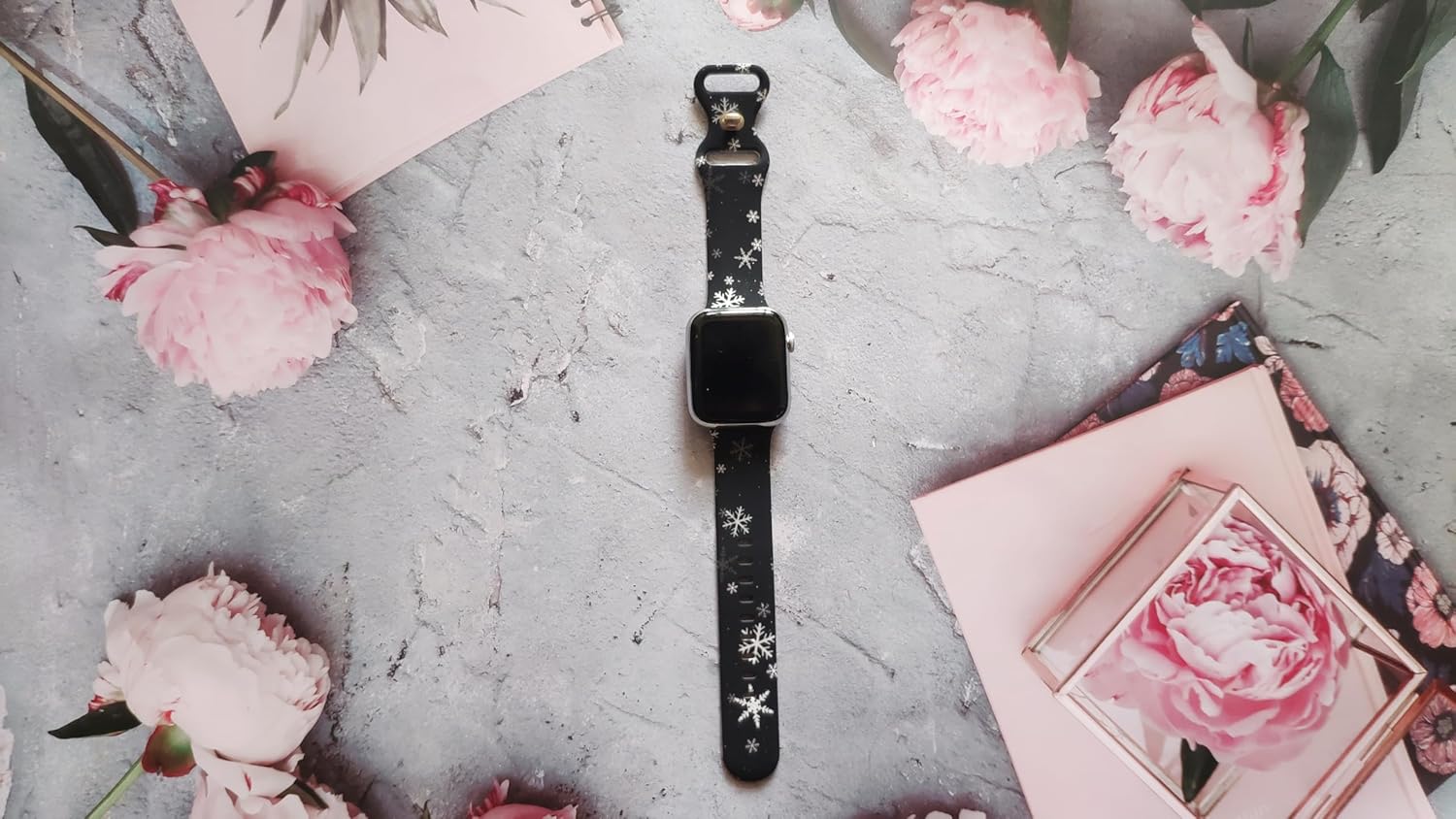 Correa de reloj de Navidad compatible con Apple Watch de 1.496 in 1.575 in 1.614 in 1.654 in 1.732 in 1.772 in 1.929 in, correa de silicona para