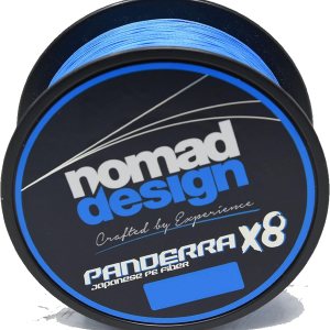 Nomad Design PANDERRA – Trenza X8 azul cian, línea de pesca de fibra de polietileno azul premium con tecnología de micro tejido, revestimiento Nomad Design PANDERRA – Trenza X8 azul cian, línea de pesca de fibra de polietileno azul premium con tecnología de micro tejido, revestimiento