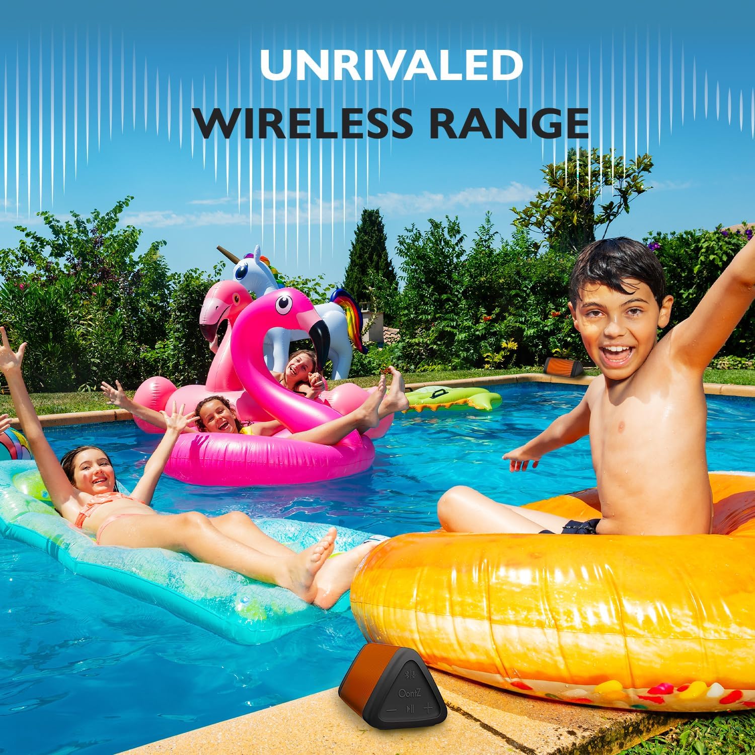 OontZ – Altavoz Bluetooth Angle 3, paquete de 2 altavoces Bluetooth inalámbricos portátiles, 10 vatios, sonido estéreo cristalino, altavoces