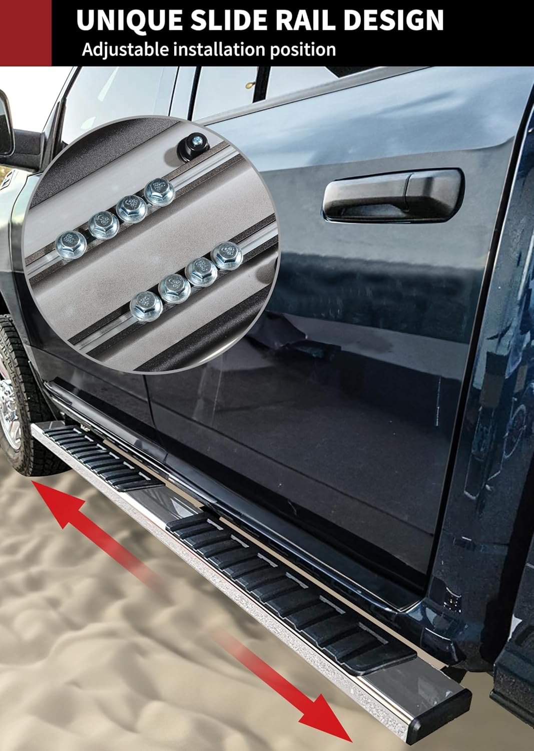YITAMOTOR Estribos de 6 pulgadas compatibles con Ford F-250 F-350 Crew Cab 1999-2016, barras Nerf escalones laterales (acero inoxidable plateado)
