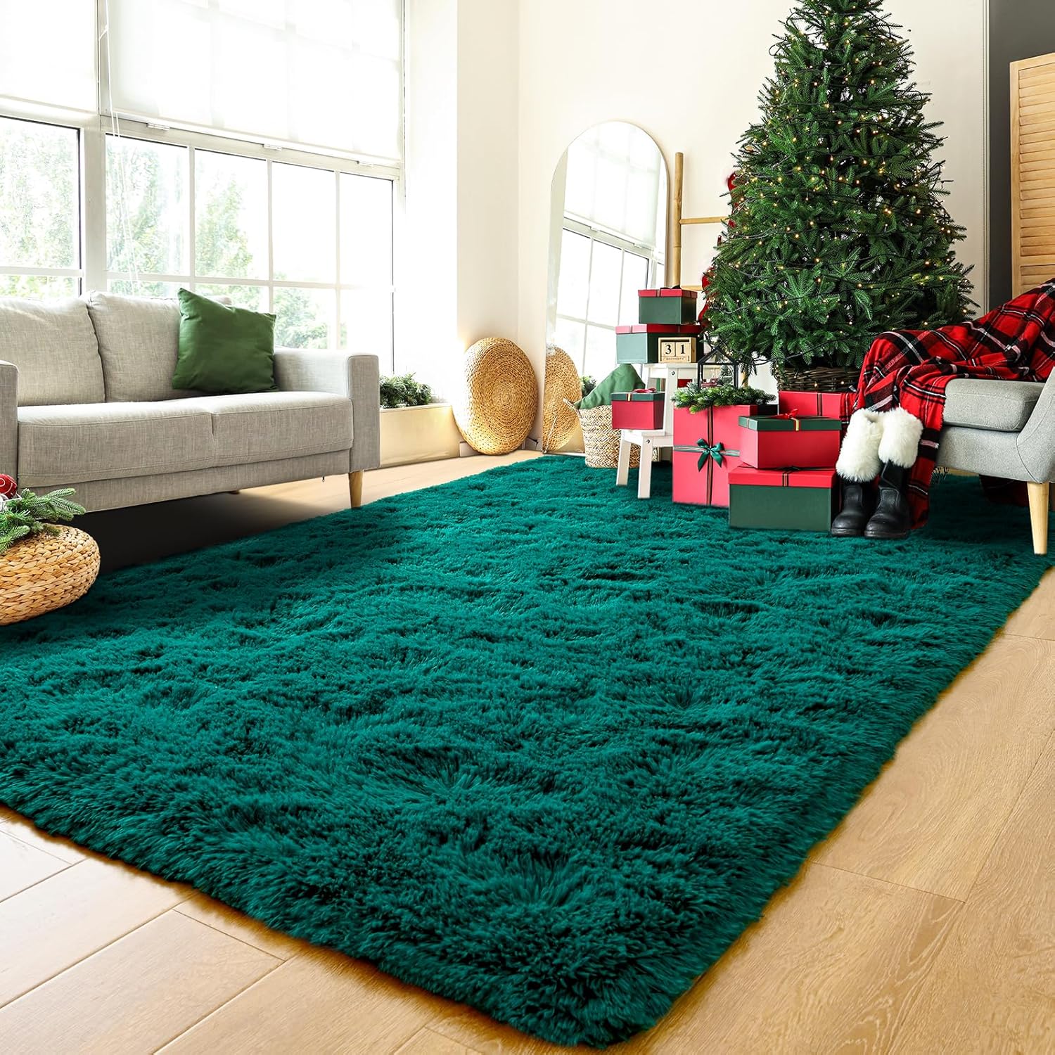 HOMORE Alfombra mullida de lujo para área, moderna, para dormitorio, sala de estar, alfombra súper suave y cómoda, lindas alfombras para niños,