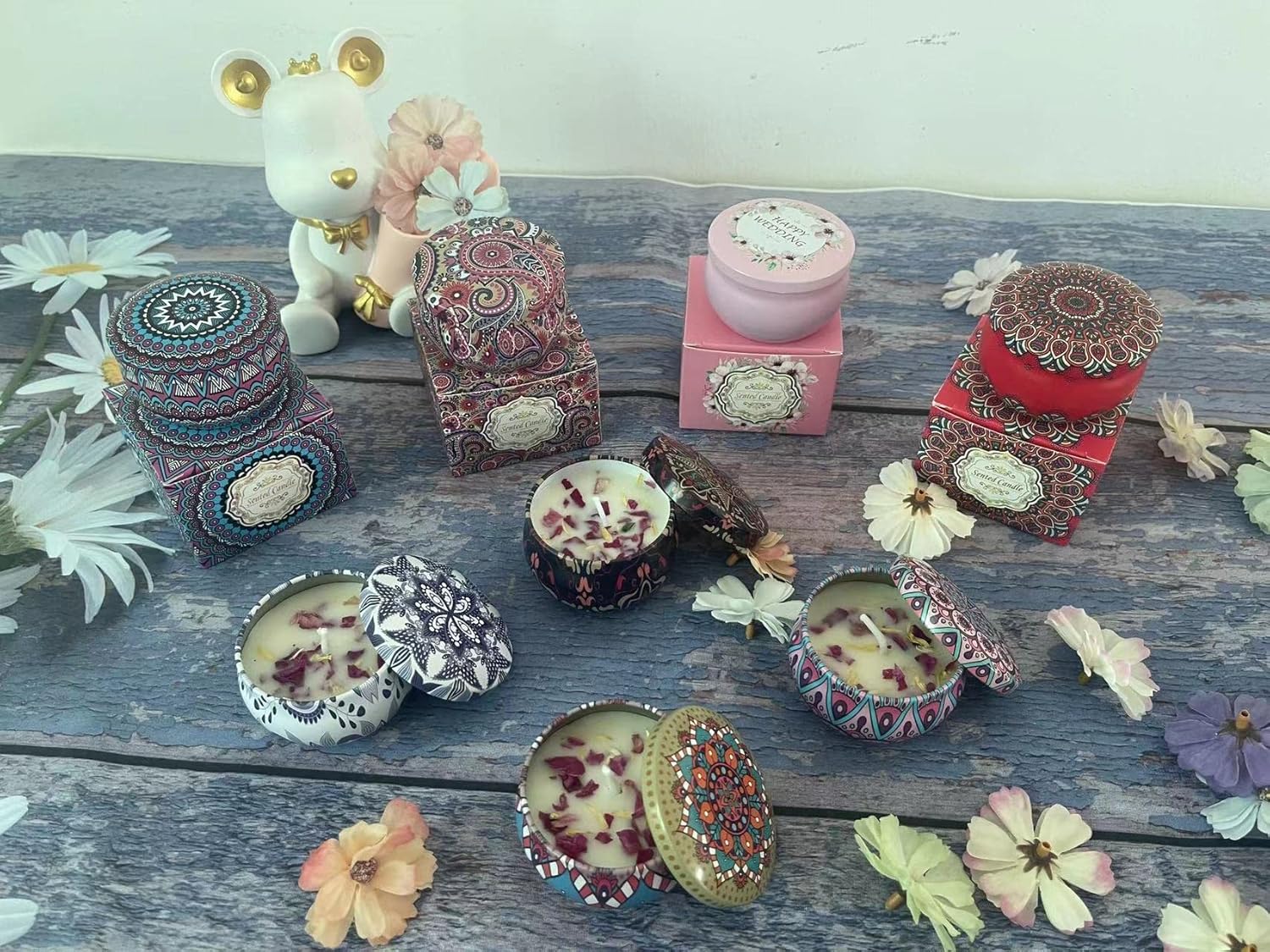Velas románticas de aromaterapia sin humo, velas de meditación sin humo, vela perfumada de lavanda de primera calidad, vela de cera de soja natural