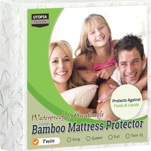 Utopia Bedding Protector de colchón impermeable tamaño individual, viscosa hecha de bambú 200 GSM, se adapta a 15 pulgadas de profundidad, transpirable, estilo ajustado con bolsillos elásticos Colombia Utopia Bedding Protector de colchón impermeable tamaño individual, viscosa hecha de bambú 200 GSM, se adapta a 15 pulgadas de profundidad, transpirable, estilo ajustado con bolsillos elásticos Colombia