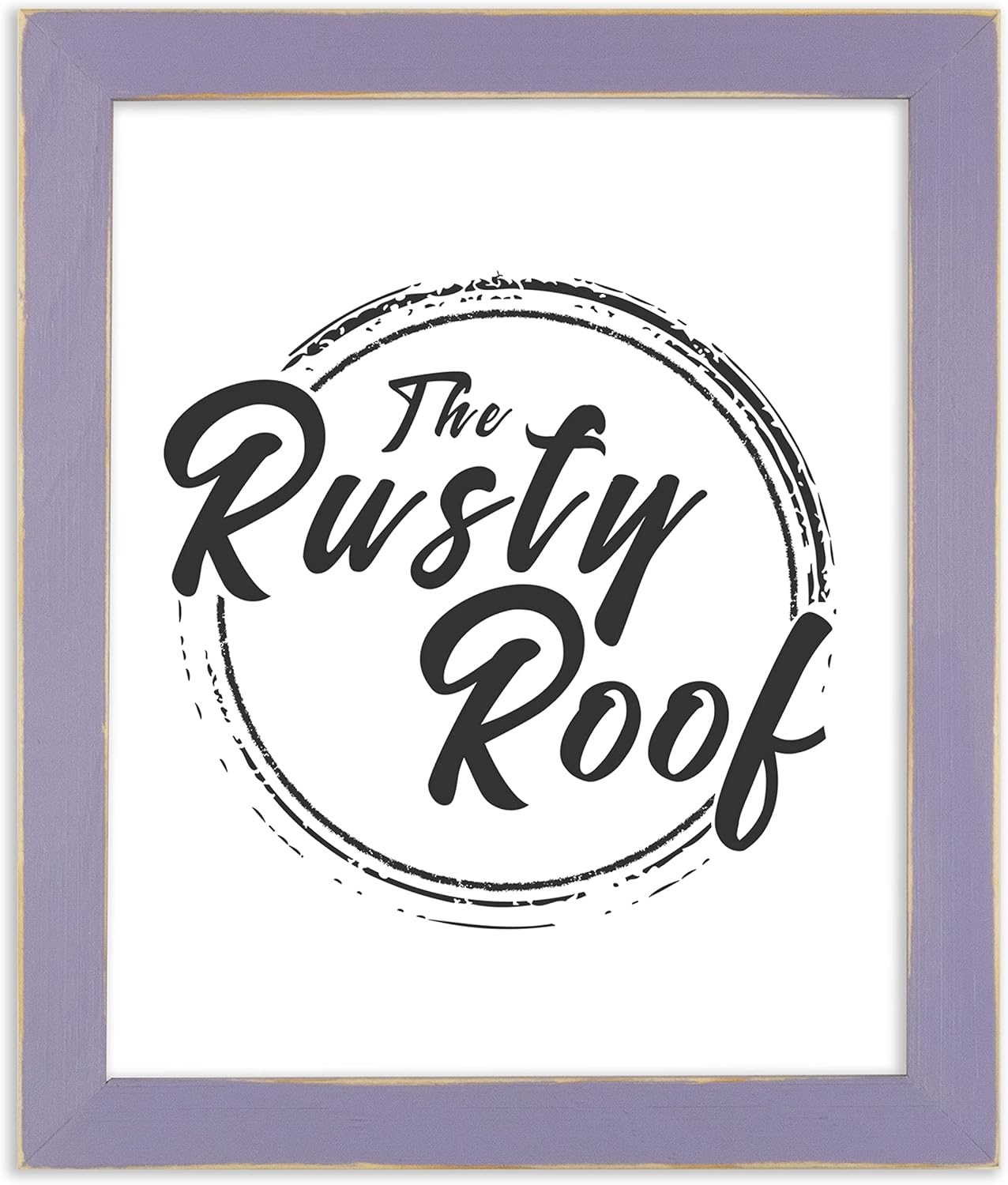 The Rusty Roof – Marco de fotos de madera maciza Emily French Lilac – 11 x 14 pulgadas