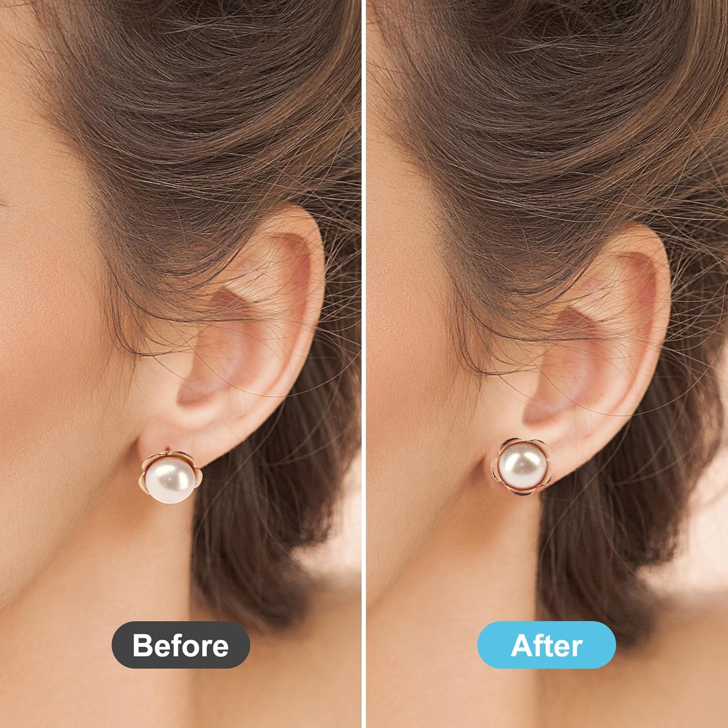 8 piezas de aretes de plata para orejas caídas, dados de acero de titanio de 0.16 x 0.315 pulgadas, soporte de aretes para aretes pesados, aretes