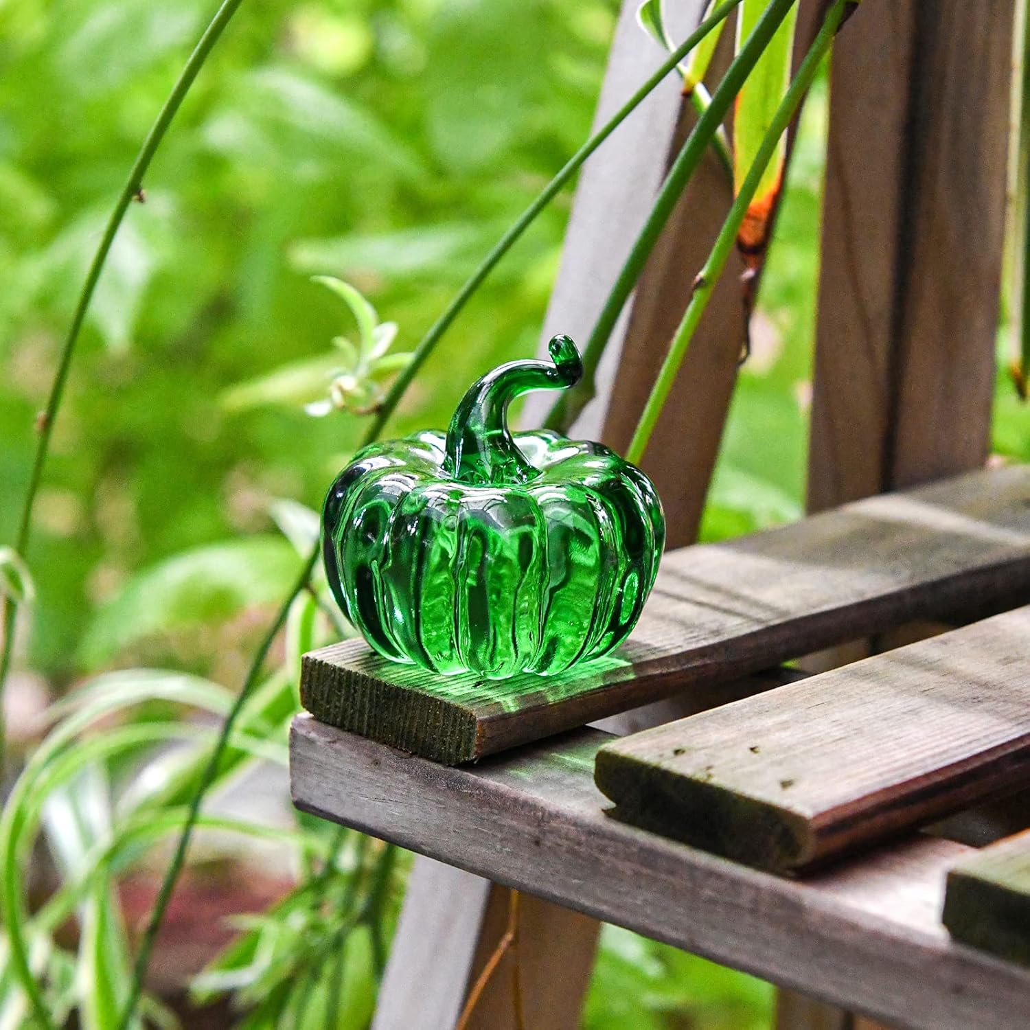 Calabaza de cristal coleccionable  Decoraciones de otoño para el hogar, adorno de fruta de cristal, pisapapapeles, calabaza de cristal, decoración