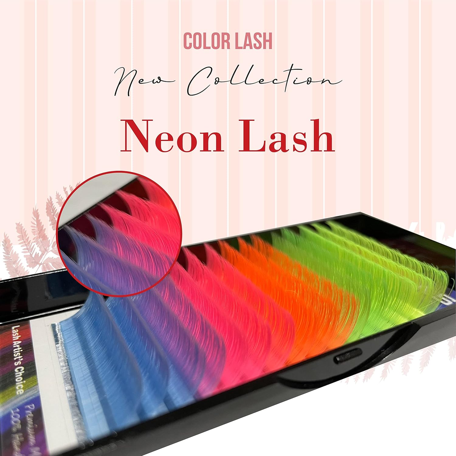 THE LASH SUPPLY Extensiones de pestañas de volumen de color para Halloween, rizo CC, 0.51-0.70 pulgadas de longitud, 0.07 de grosor, rizo natural y
