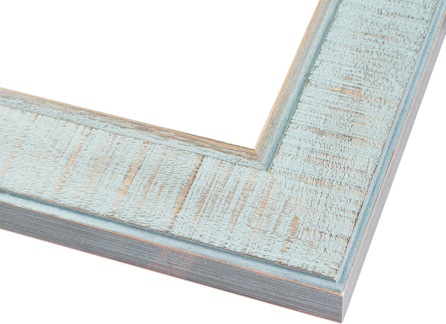Marco azul de 12 x 16 pulgadas, marco de fotos de madera maciza envejecida, ancho de 1.5 pulgadas, profundidad del marco interior de 0.5 pulgadas,