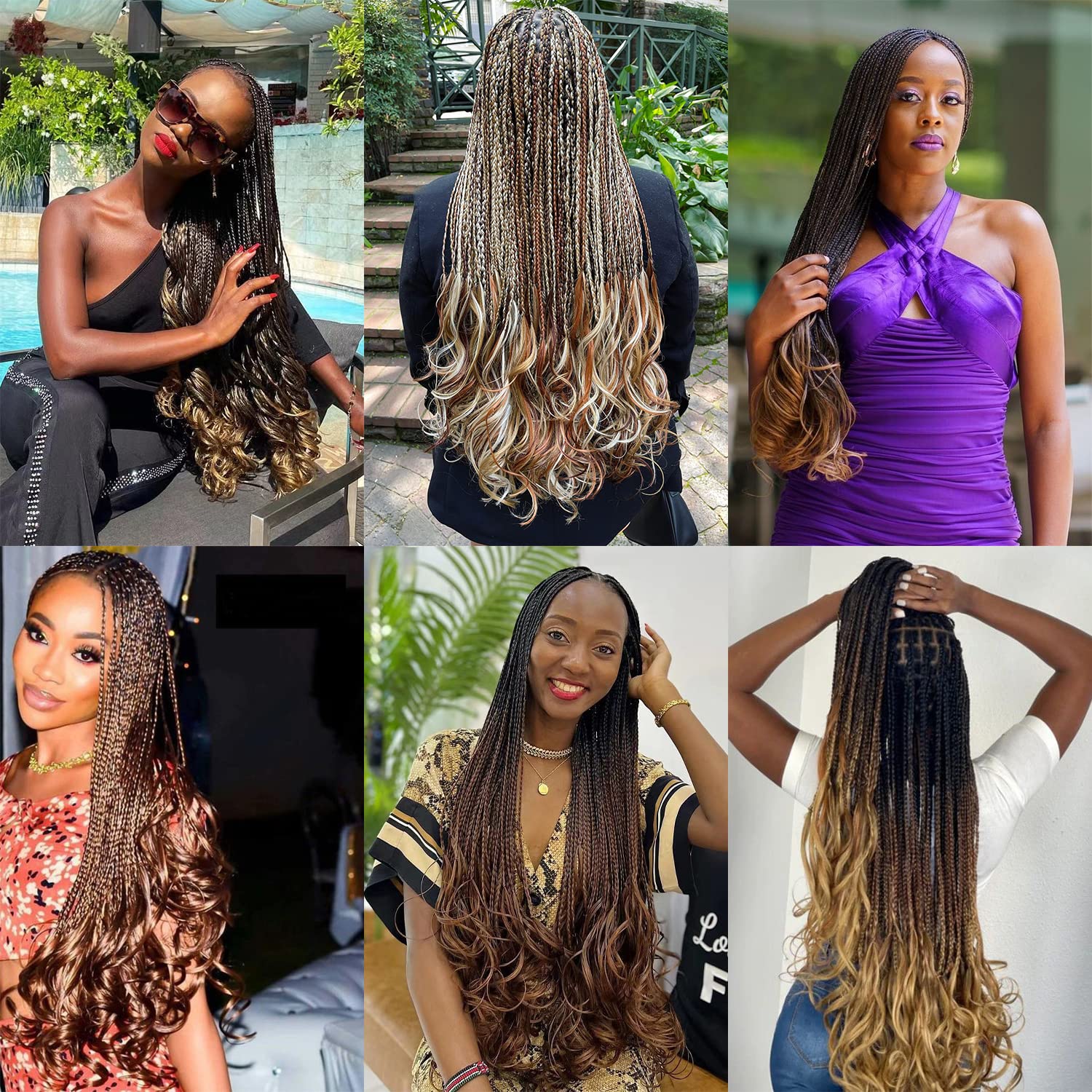 COOKOO 18 Inch 9 Pack French Curly Braiding Hair 1B Soft Bouncy Braids Hair 65gpack Premium Curly Braiding Hair French Curls Synthetic Hair