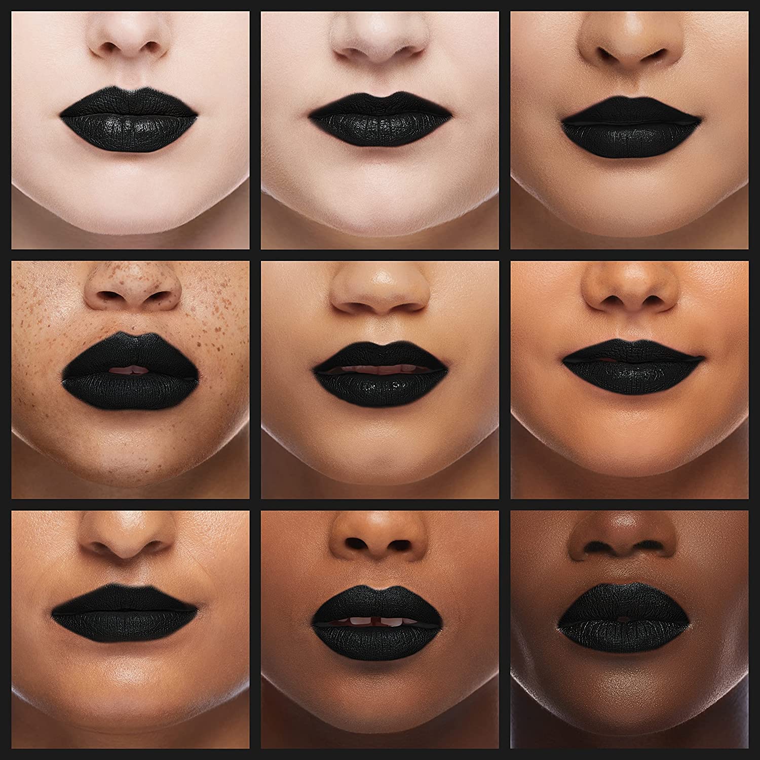 AMY’S DIARY Juego de 2 delineadores de labios y lápiz labial negro mate, delineador de labios negros de larga duración, impermeable, juego de lápiz