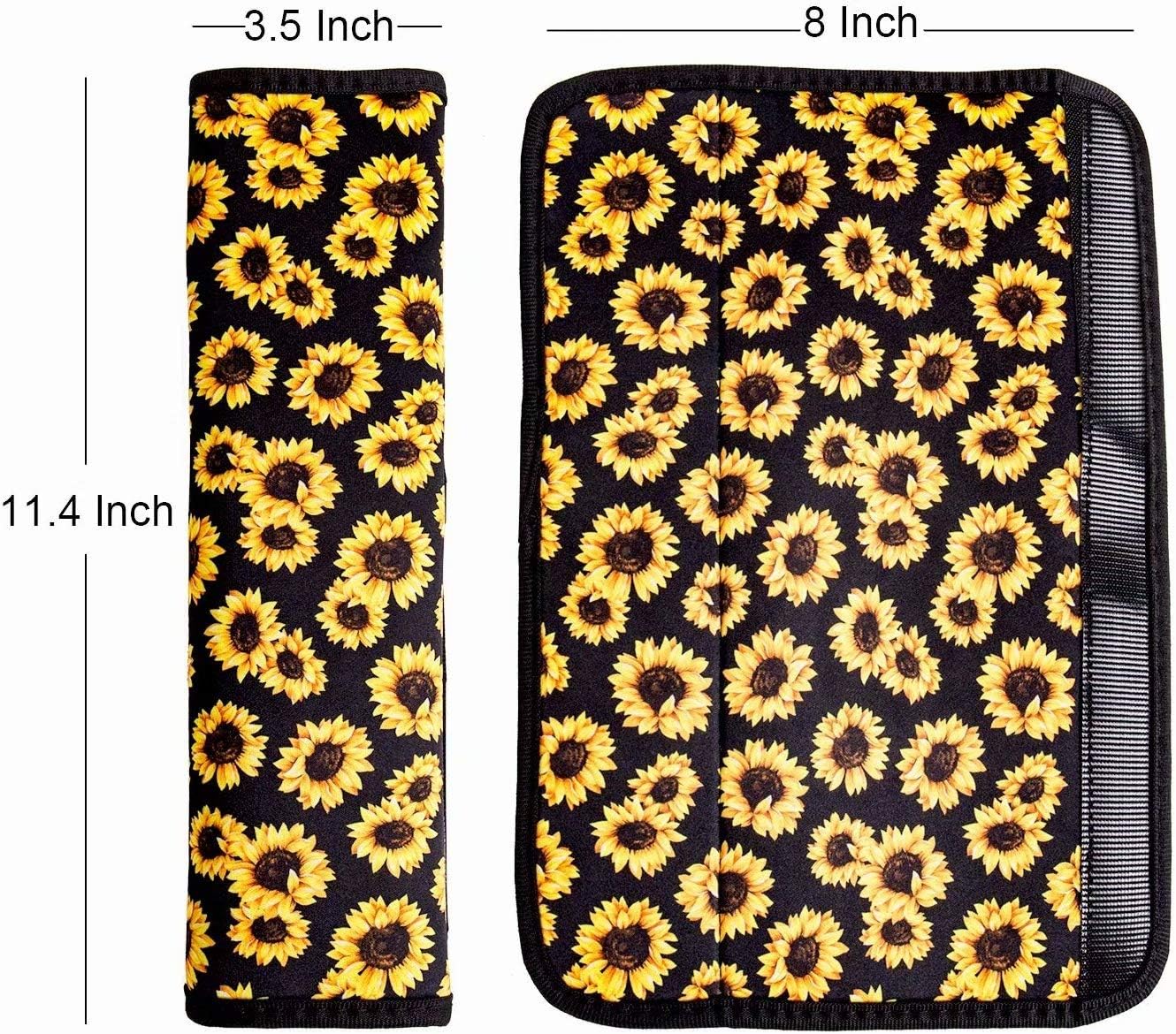 FOR U DESIGNS – 2 fundas universales para cinturón de seguridad, correa de hombro, almohadillas para cochebolsa, cinturón de seguridad suave, talla