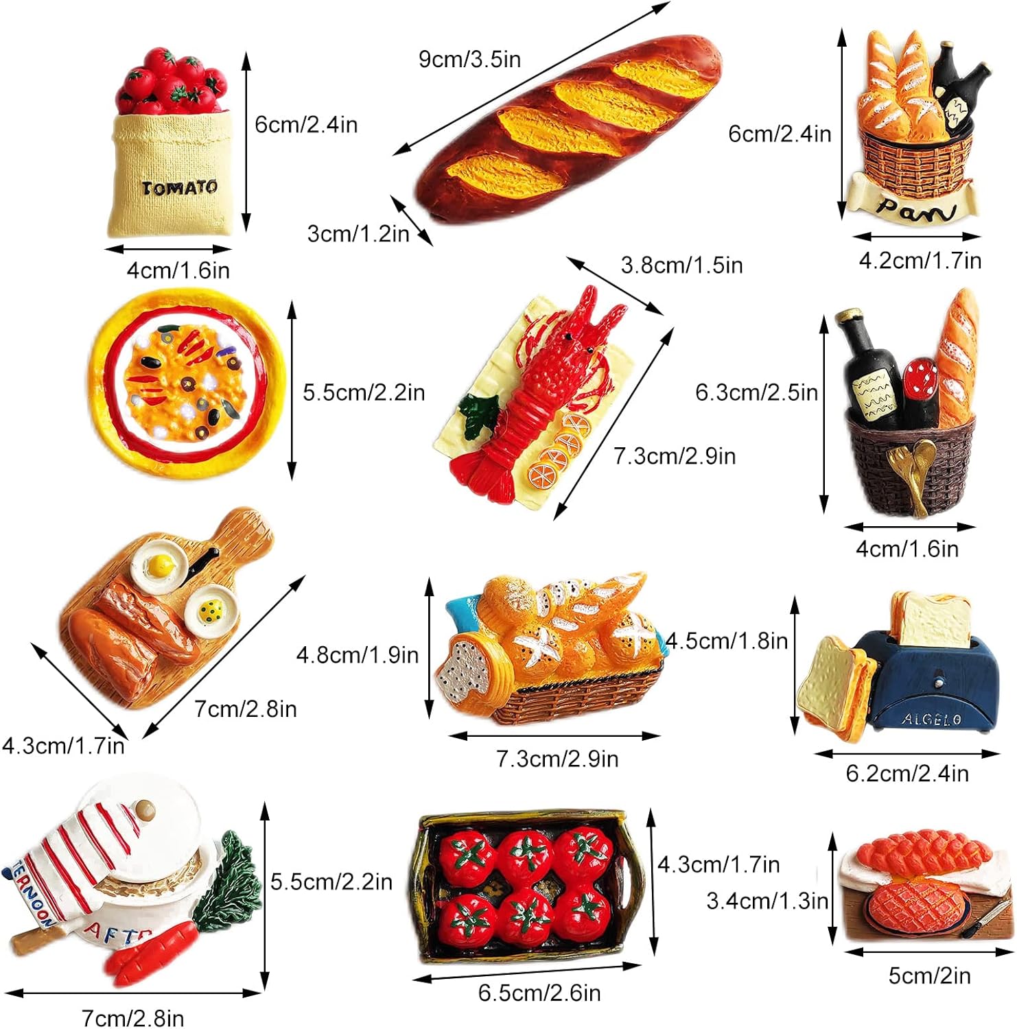 12 calcomanías de imán para refrigerador, divertidas calcomanías 3D para decoración del hogar, cocina, oficina, pizarra blanca, mapas, imanes