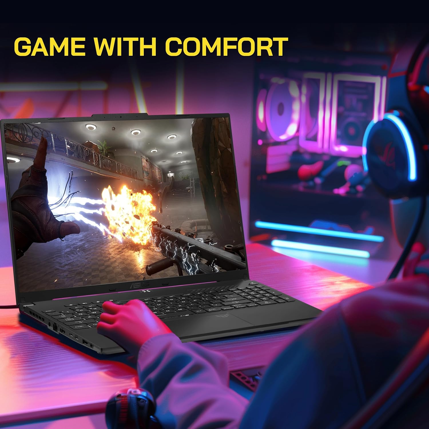 asus TUF A16 – Laptop para juegos FHD de 16 pulgadas y 165 Hz, AMD Ryzen 7-7735HS, gráficos Radeon RX7600S V8G, RAM DDR5 de 16 GB, SSD PCIe de 1 TB,