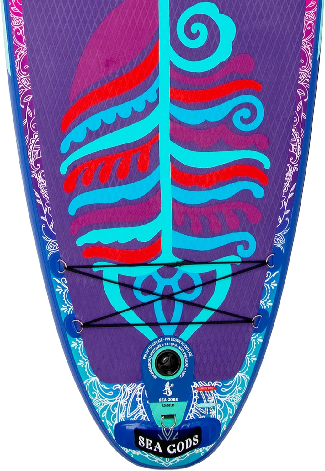 Diatom CX – Tabla de remo inflable estable de 10 pies y 6 pulgadas (6 pulgadas de grosor, 34 pulgadas de ancho) ISUP bomba manual de triple acción,