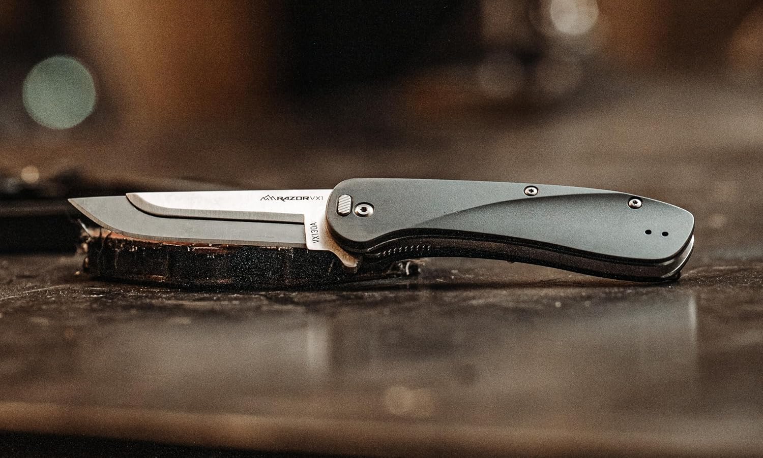 OUTDOOR EDGE RAZOR VX1  Cuchillo de bolsillo plegable EDC asistido con hoja reemplazable  Hoja inoxidable de 3 pulgadas, mango de aluminio anodizado