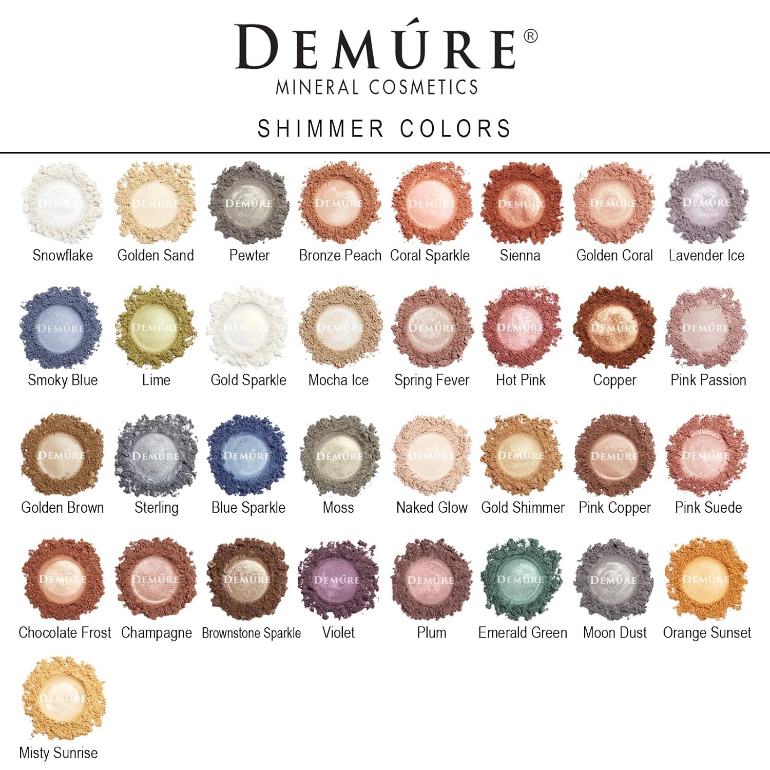 Maquillaje mineral (ante rosa) sombra de ojos, sombra de ojos brillante, polvo suelto, sombra de ojos con purpurina, maquillaje orgánico, maquillaje