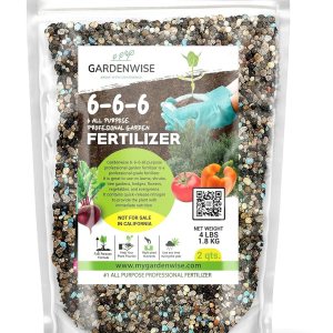 Gardenwise 6-6-6 Fertilizante profesional multiusos para plantas de alimentos ideal para el cuidado de invierno y alimentación de primavera, NPK Gardenwise 6-6-6 Fertilizante profesional multiusos para plantas de alimentos ideal para el cuidado de invierno y alimentación de primavera, NPK