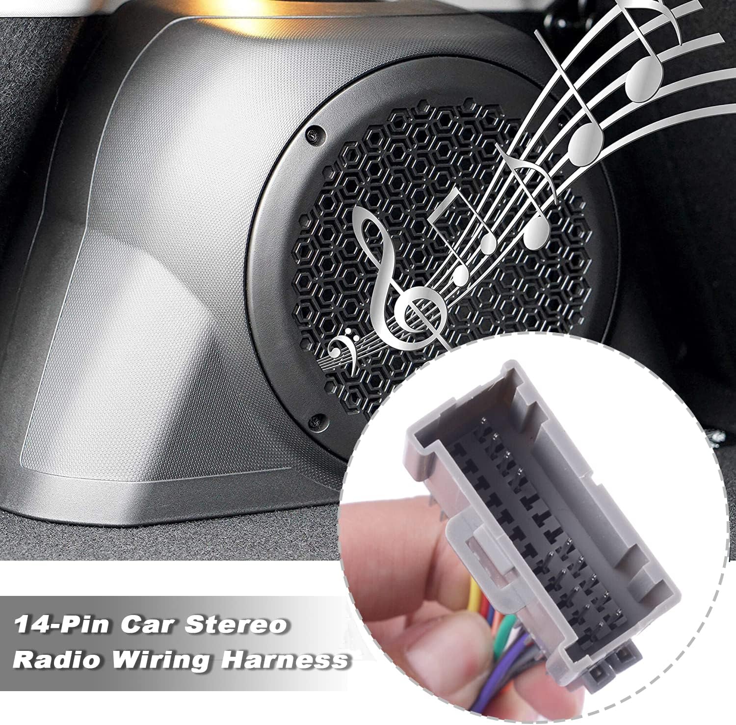 Reemplazo para GM Chevy Silverado, Chevrolet Suburban, GMC Sierra, Buick, Pontiac, Hummer Aftermarket Stereo Radio Cable Arnés Adaptador