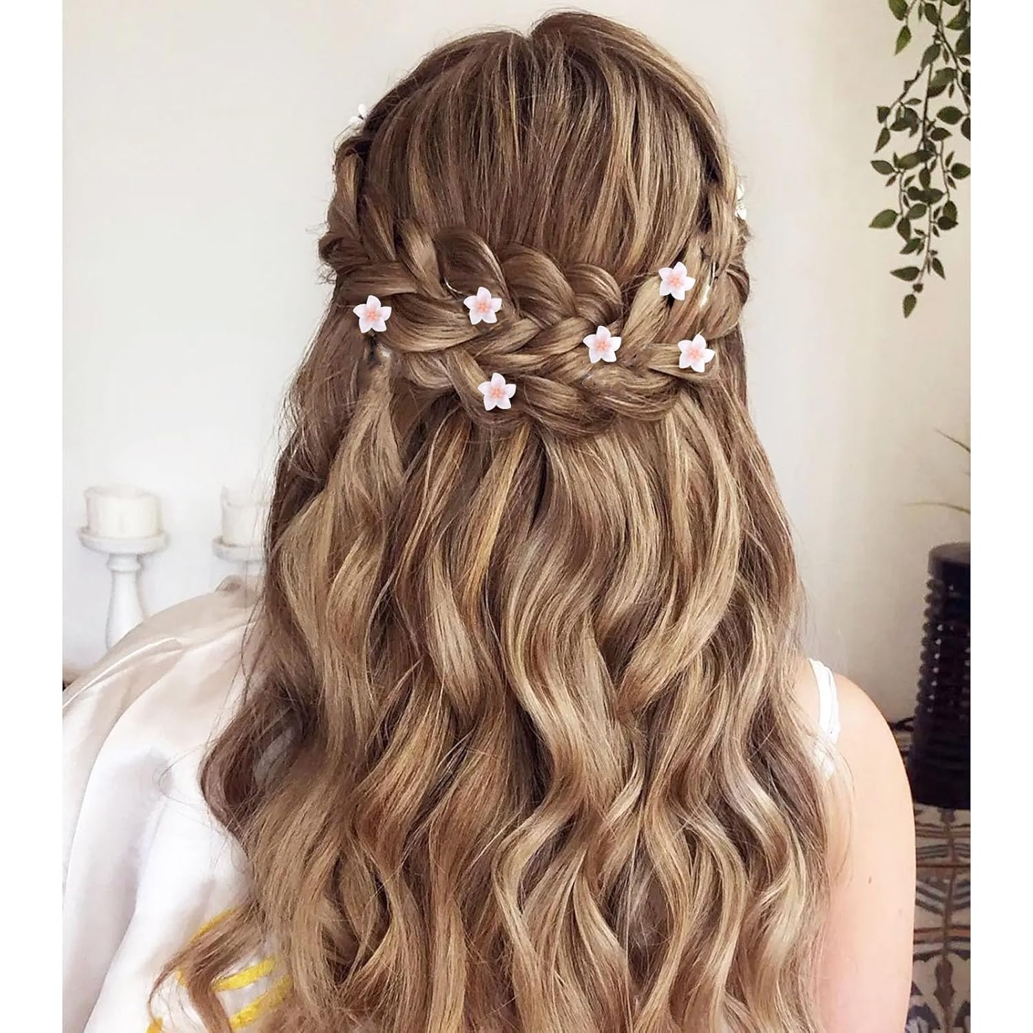 20 pinzas pequeñas para el pelo de flores para niñas y mujeres, lindos clips de flores para el cabello, pasadores de pelo de boda, accesorios para