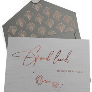 Jolicoon Nueva tarjeta de casa con sobre y sello de cera – Buena suerte en tu nueva tarjeta de casa – Tarjeta de feliz casa nueva Jolicoon Nueva tarjeta de casa con sobre y sello de cera – Buena suerte en tu nueva tarjeta de casa – Tarjeta de feliz casa nueva