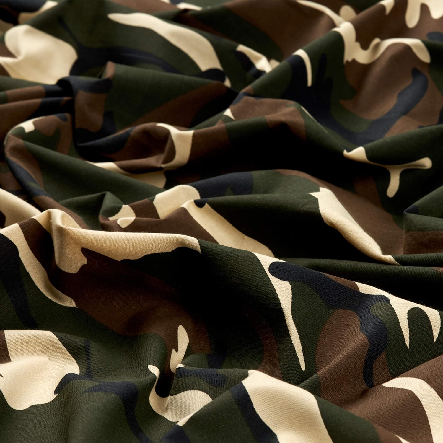 Algodón Broadcloth Camuflaje, Tela por yarda