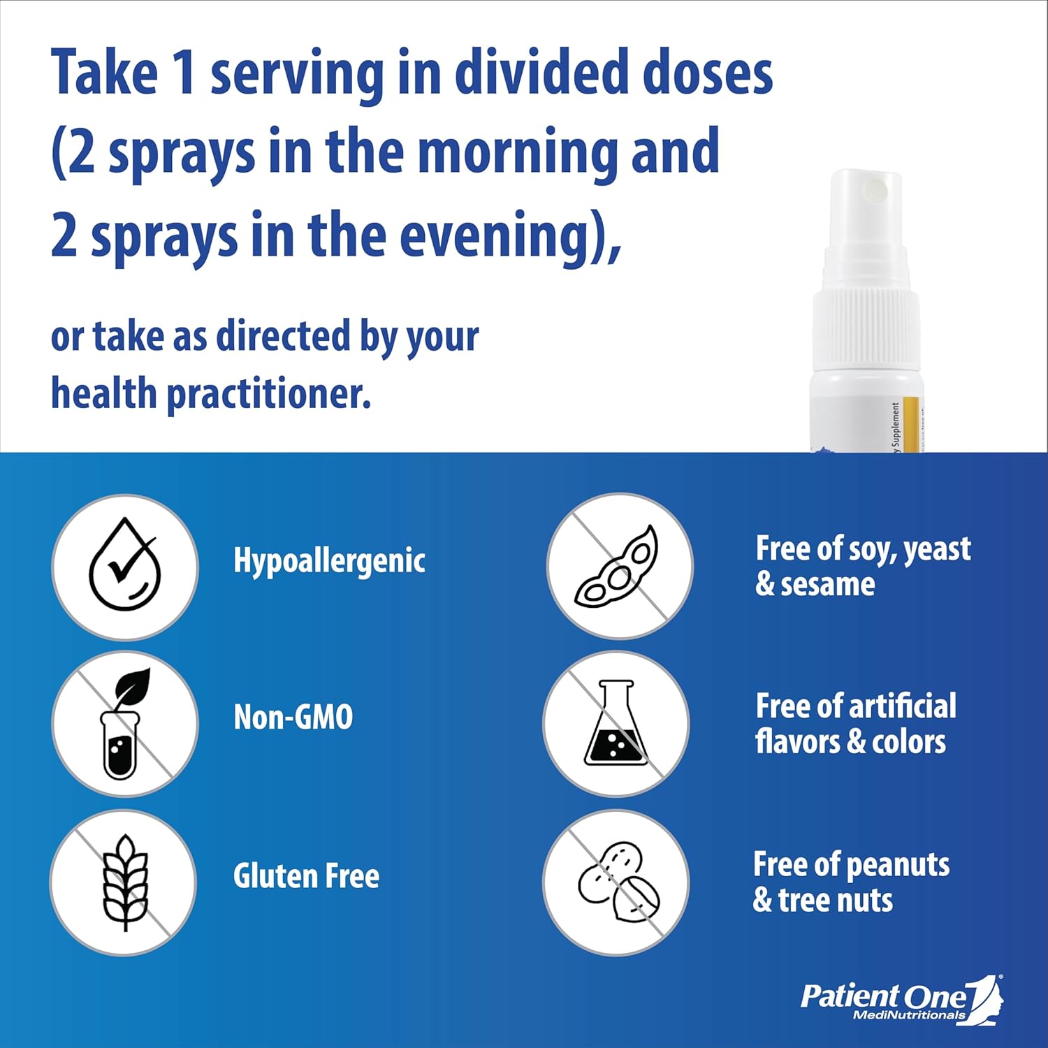 Patient One Saffro-Calm Plus, Spray oral a base de hierbas para el estrés natural y el estado de ánimo* – Azafrán + equinácea (1 onza líquida)