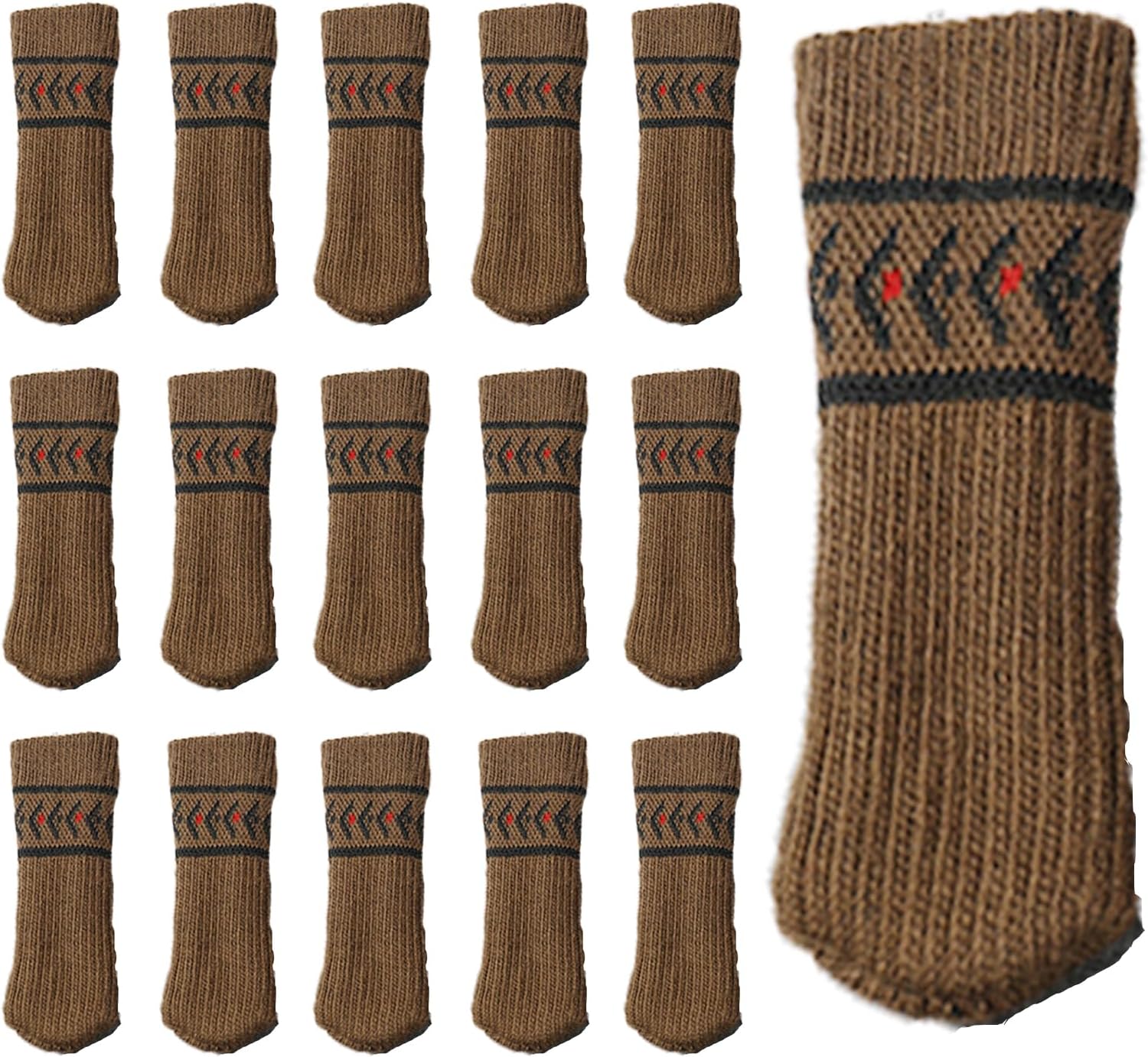 BEBOKI Protectores de calcetines de punto para patas de silla, protectores de piso de madera dura, fundas de patas de taburete de bar de alta