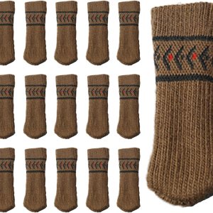 BEBOKI Protectores de calcetines de punto para patas de silla, protectores de piso de madera dura, fundas de patas de taburete de bar de alta BEBOKI Protectores de calcetines de punto para patas de silla, protectores de piso de madera dura, fundas de patas de taburete de bar de alta