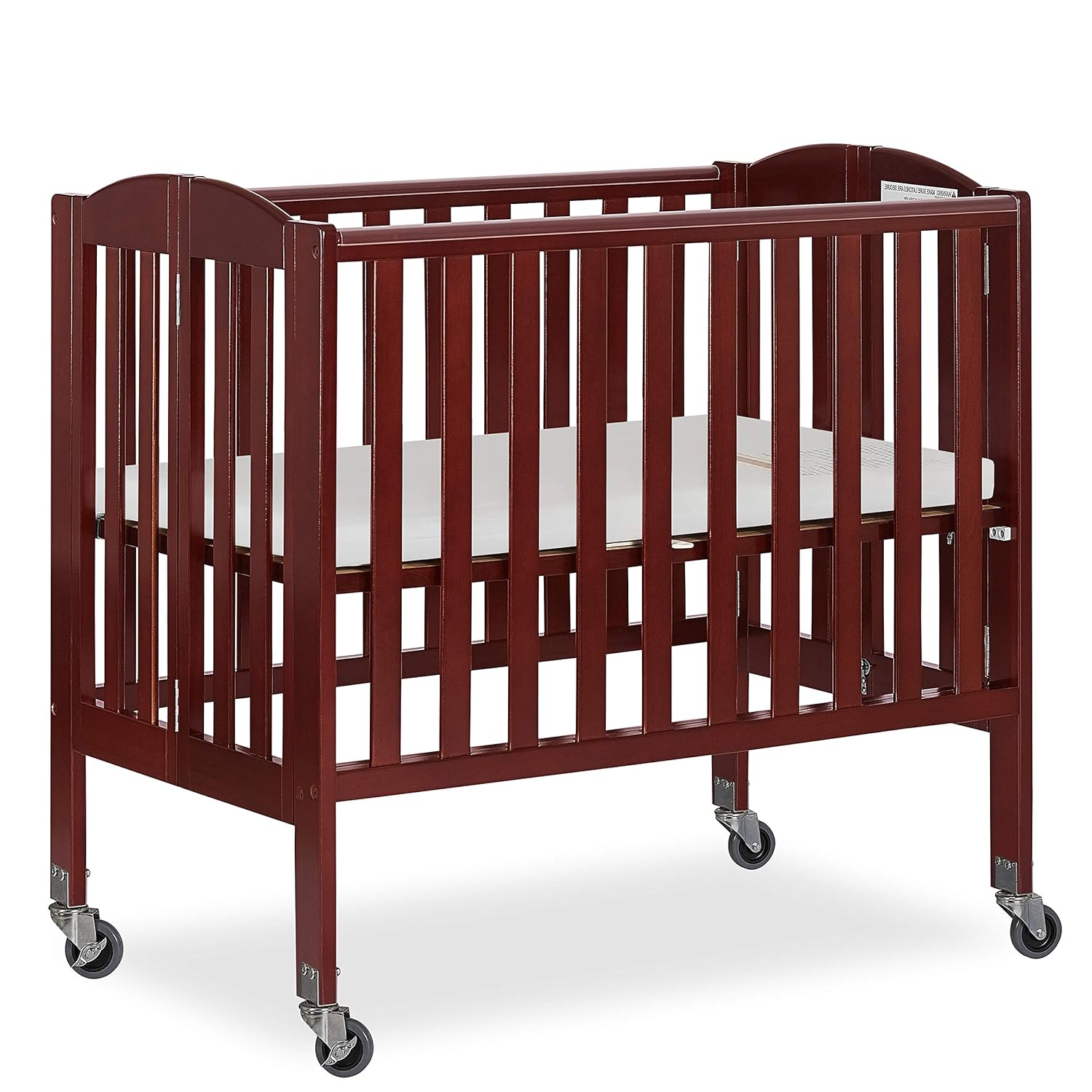Cuna portátil de abedul plegable 2 en 1, cereza