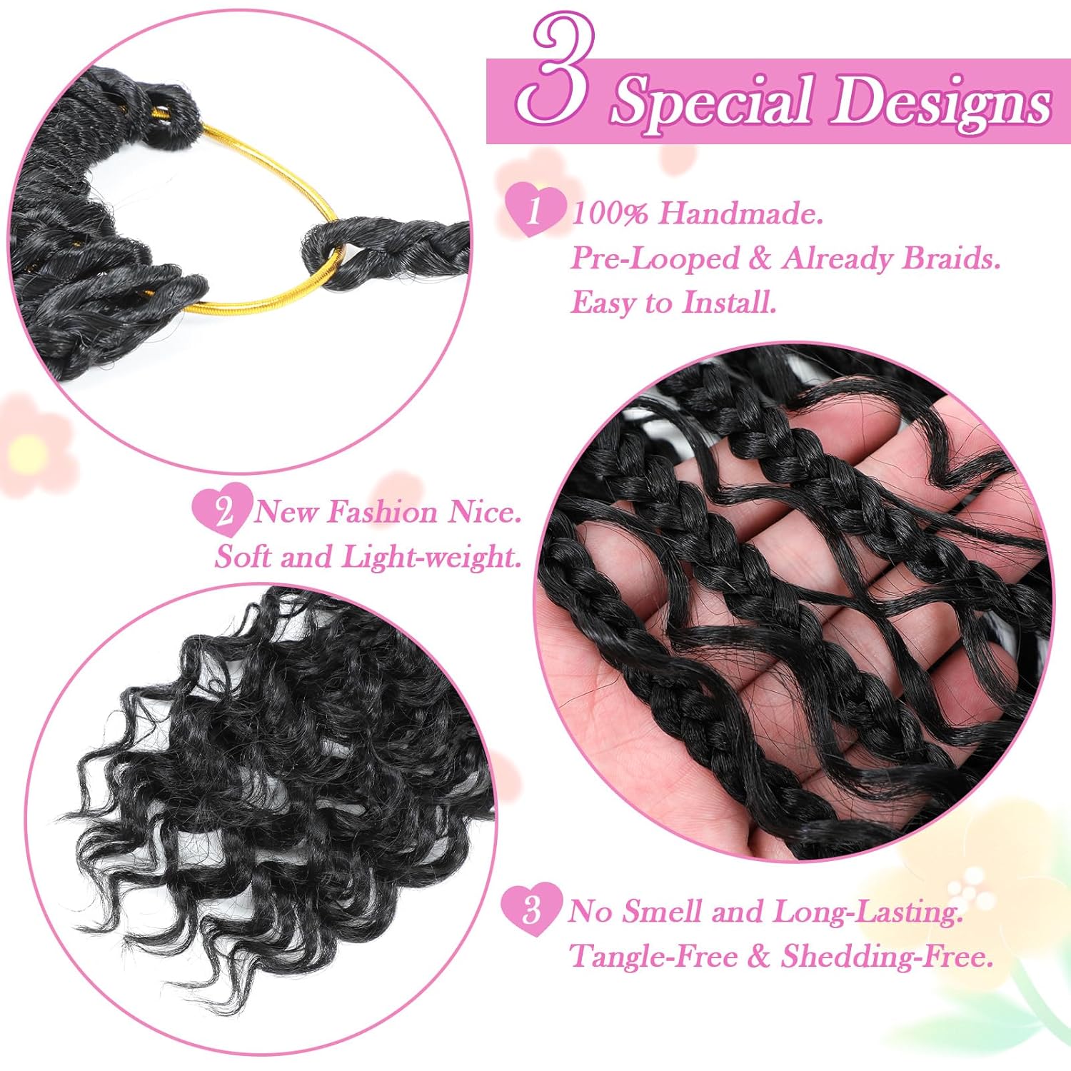 Kelagoo Goddess Box – Trenzas de cabello de ganchillo de 12 pulgadas, paquete de 9 paquetes de trenzas de caja Bohomian para mujeres negras, trenzas