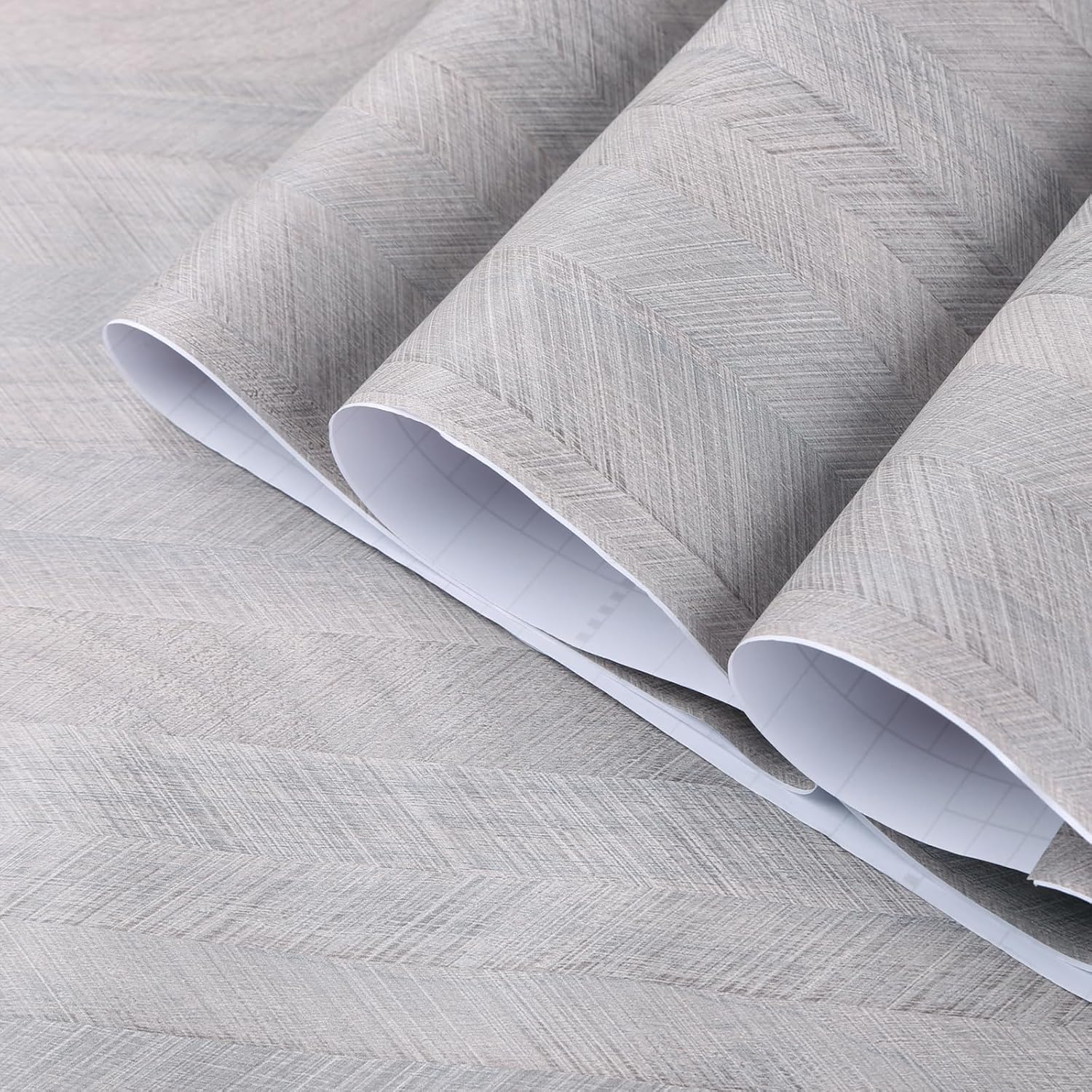 VANTILLE Papel tapiz de madera gris de 11.81 pulgadas x 78.7 pulgadas, papel de contacto autoadhesivo extraíble de madera sintética vintage, papel