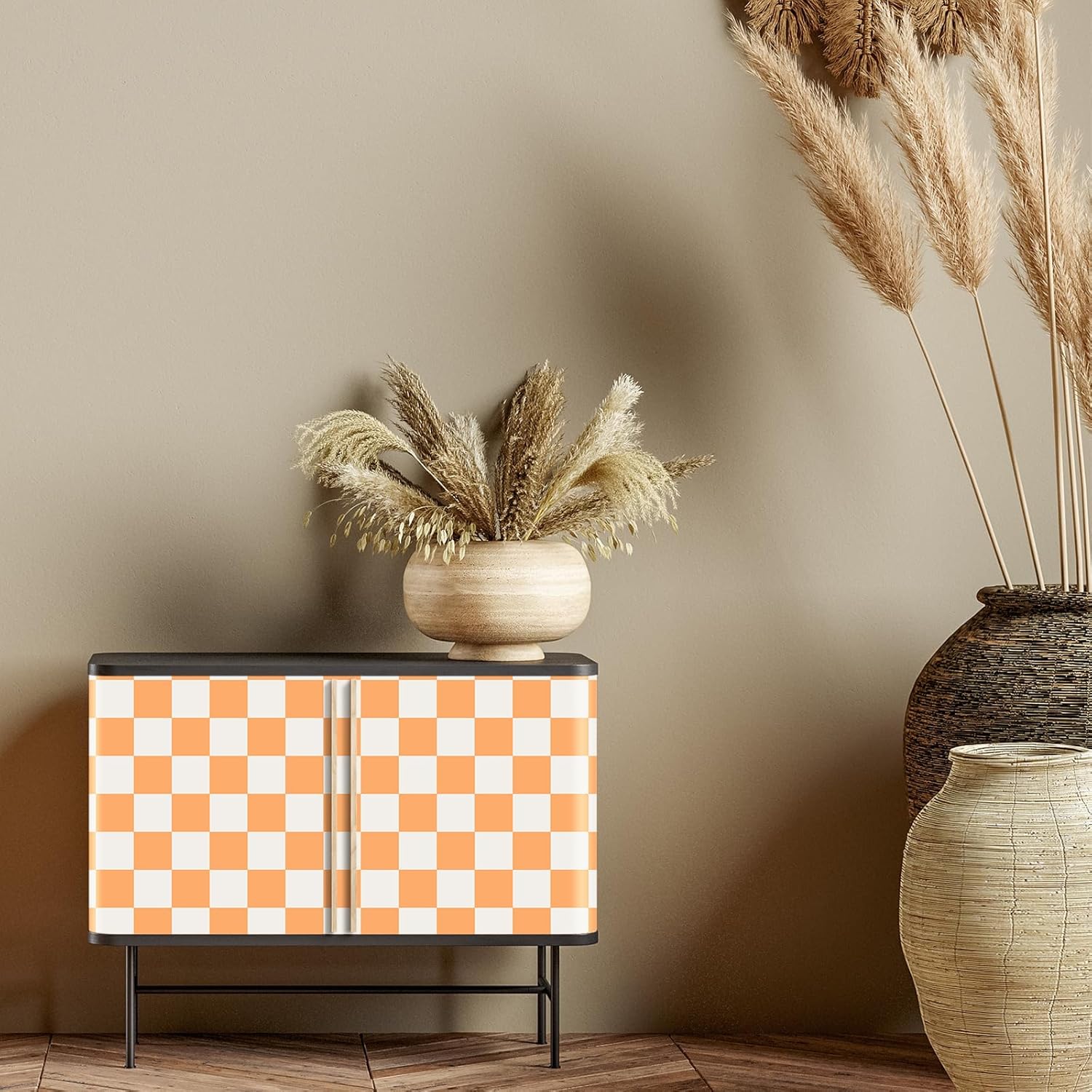 Papel tapiz retro de tablero de ajedrez para despegar y pegar, papel tapiz de verano a cuadros, extraíble, decoración decorativa a cuadros para