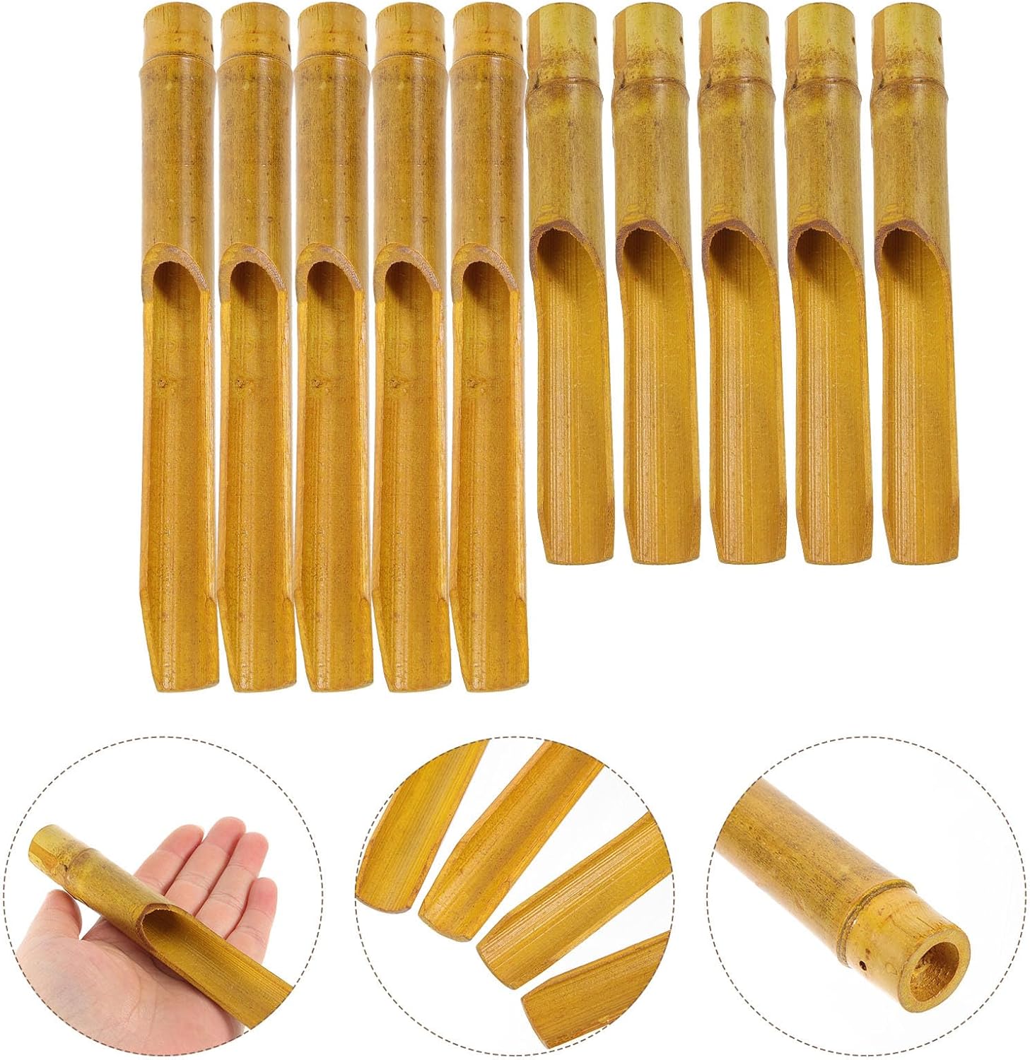 Yardwe 20 piezas de campanillas de viento de bambú, accesorios de música, carillones de viento decorativos, campanillas de viento de bricolaje,