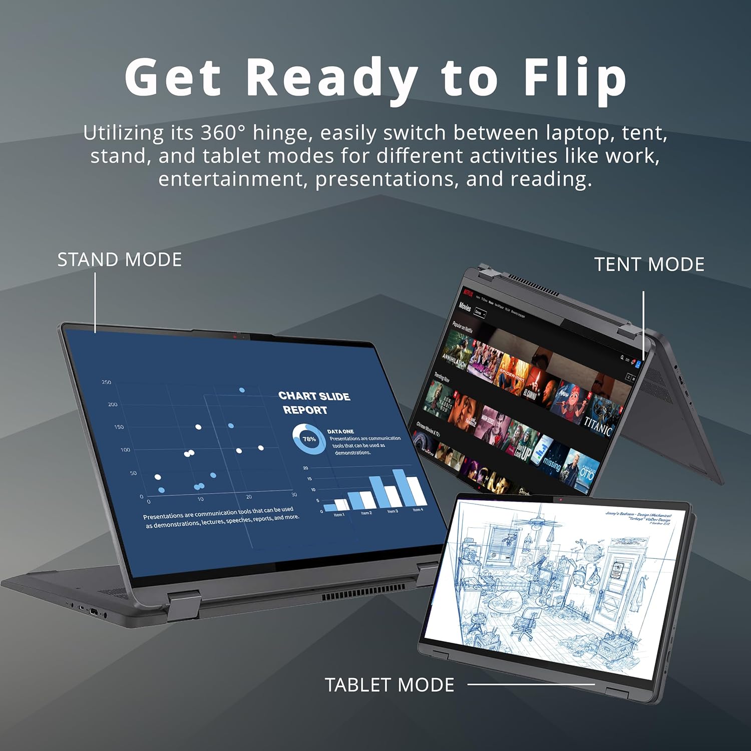 Lenovo IdeaPad Flex 5 – Laptop con pantalla táctil IPS 2 en 1 2.5K de 16 pulgadas, Intel Core i7-1255U, 16 GB de RAM, SSD de 1 TB, teclado
