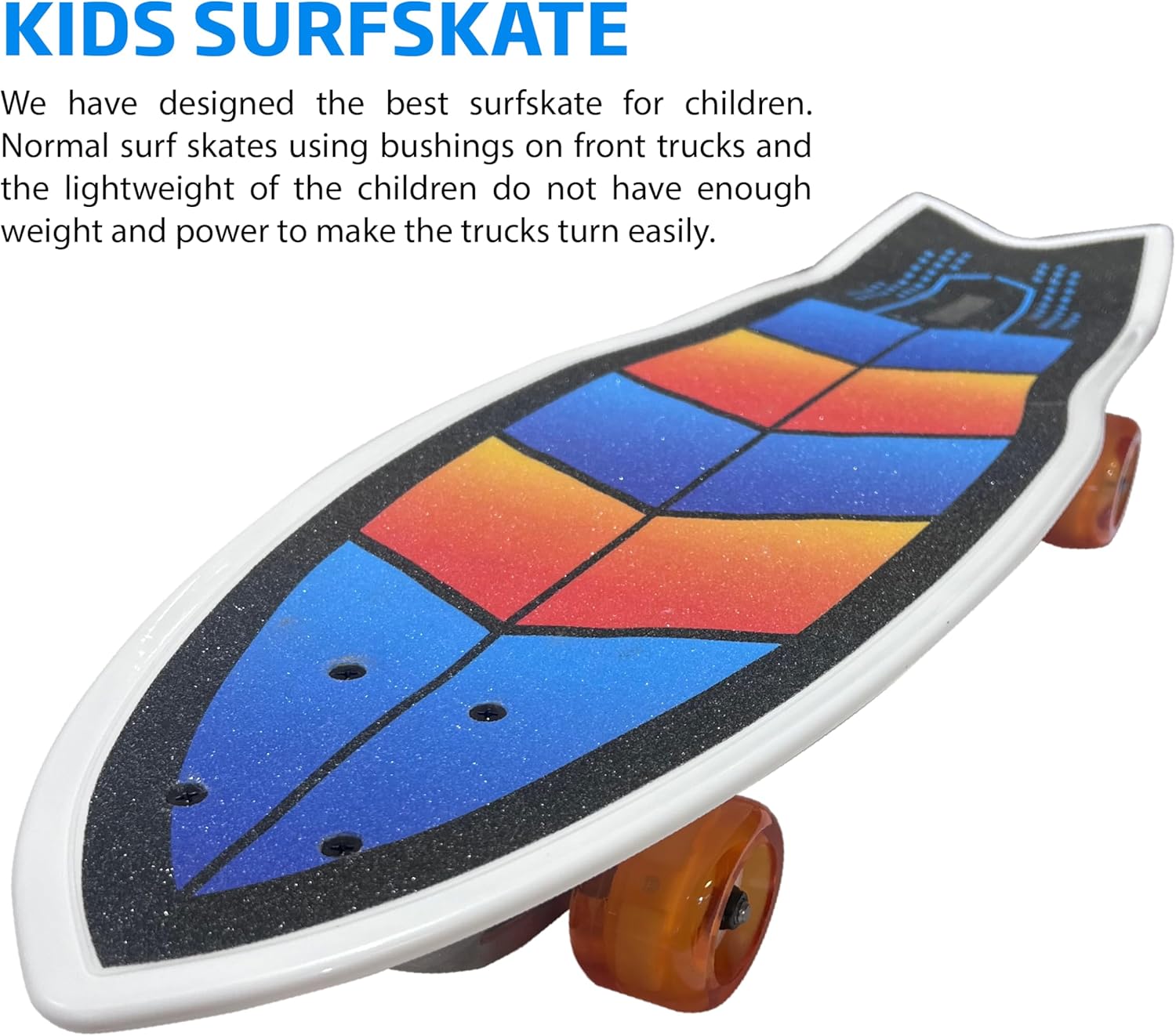Surfskate – Patineta para niños, patineta de surf, patineta, rueda delantera que gira fácilmente para niños, gran potencia de bombeo, camiones