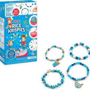 Make It Real Kellogg’s Cerealsly Cute – Rice Krispies – Kit de pulsera de bricolaje, 178 piezas, dijes de Snap-Crackle-Pop, crea 4 pulseras Make It Real Kellogg’s Cerealsly Cute – Rice Krispies – Kit de pulsera de bricolaje, 178 piezas, dijes de Snap-Crackle-Pop, crea 4 pulseras