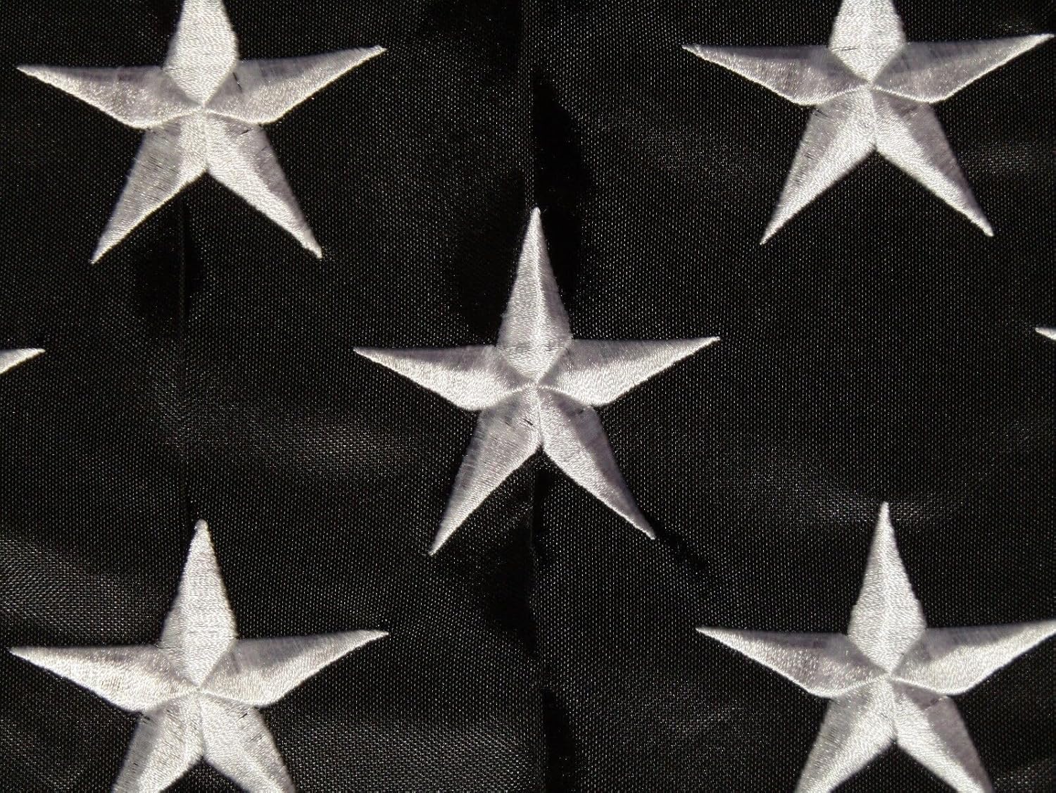Premium 4×6 Embroidered Sewn USA Thin Line Nylon Flag 4’x6′ w 2 Flag Clips