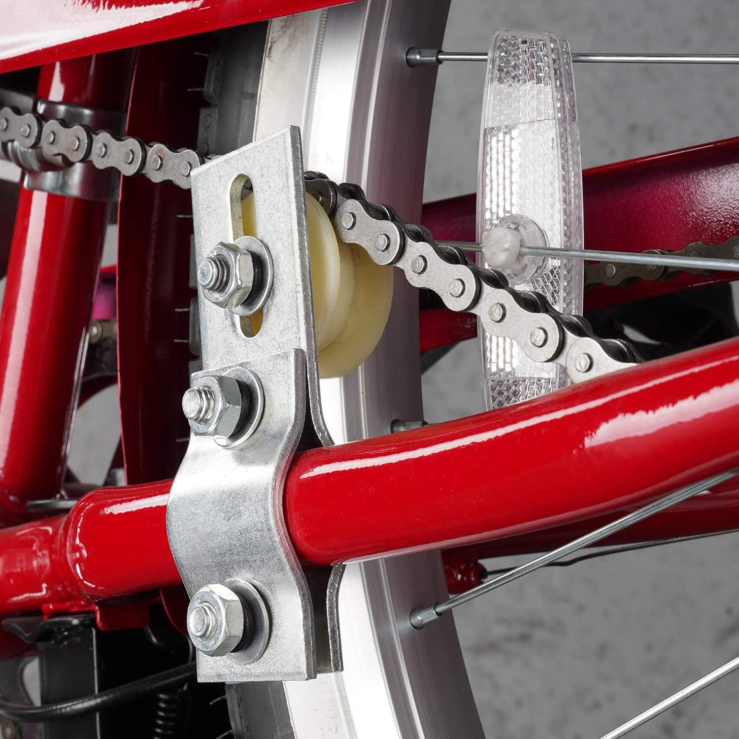 Tensor de cadena de polea con una polea extra para bicicleta motorizada con motor de 2 tiempos de 49 cc a 80 cc