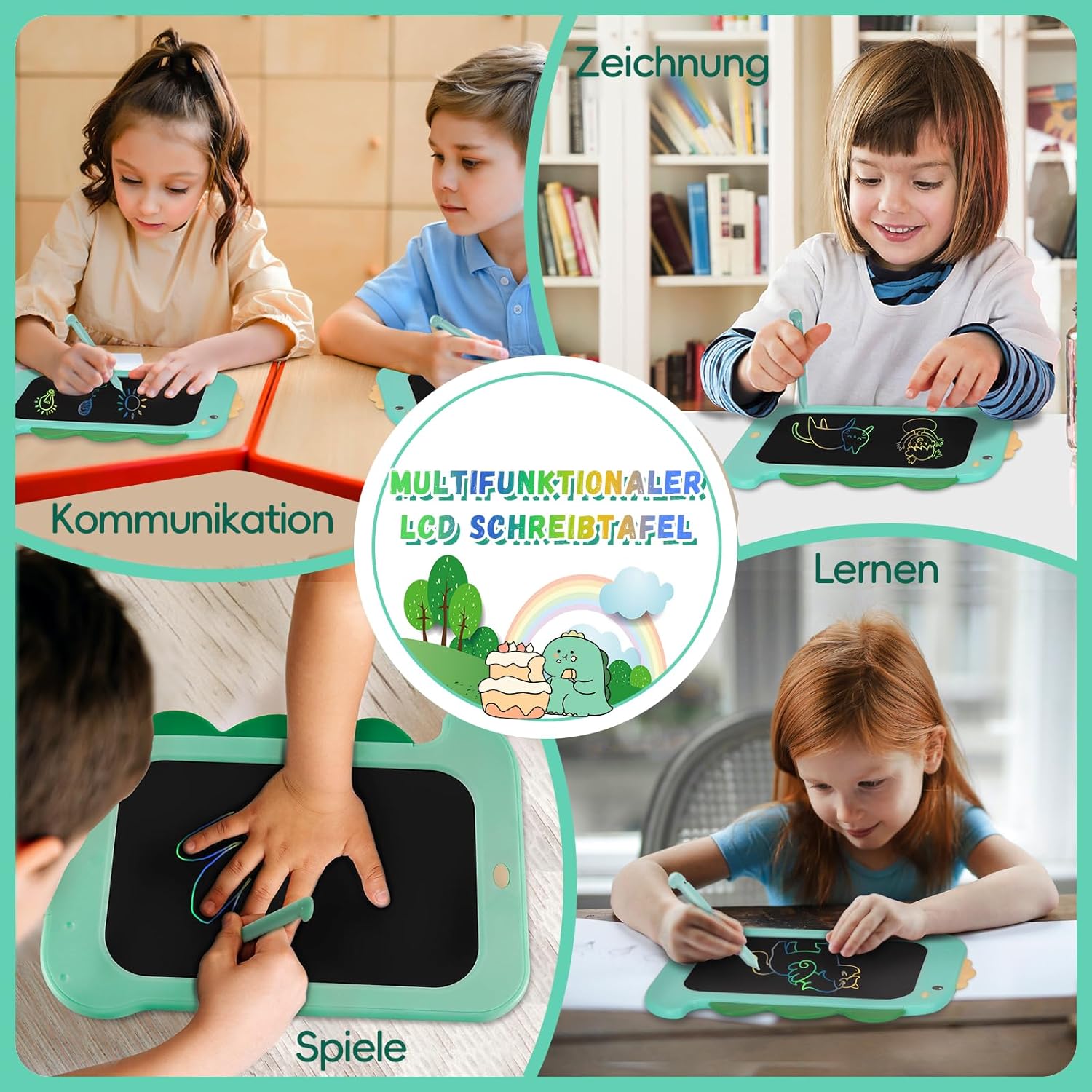 bemece Tableta de escritura LCD para niños, tablero de dibujo de garabatos de pantalla colorida de 8.5 pulgadas, tableta de dibujo electrónica