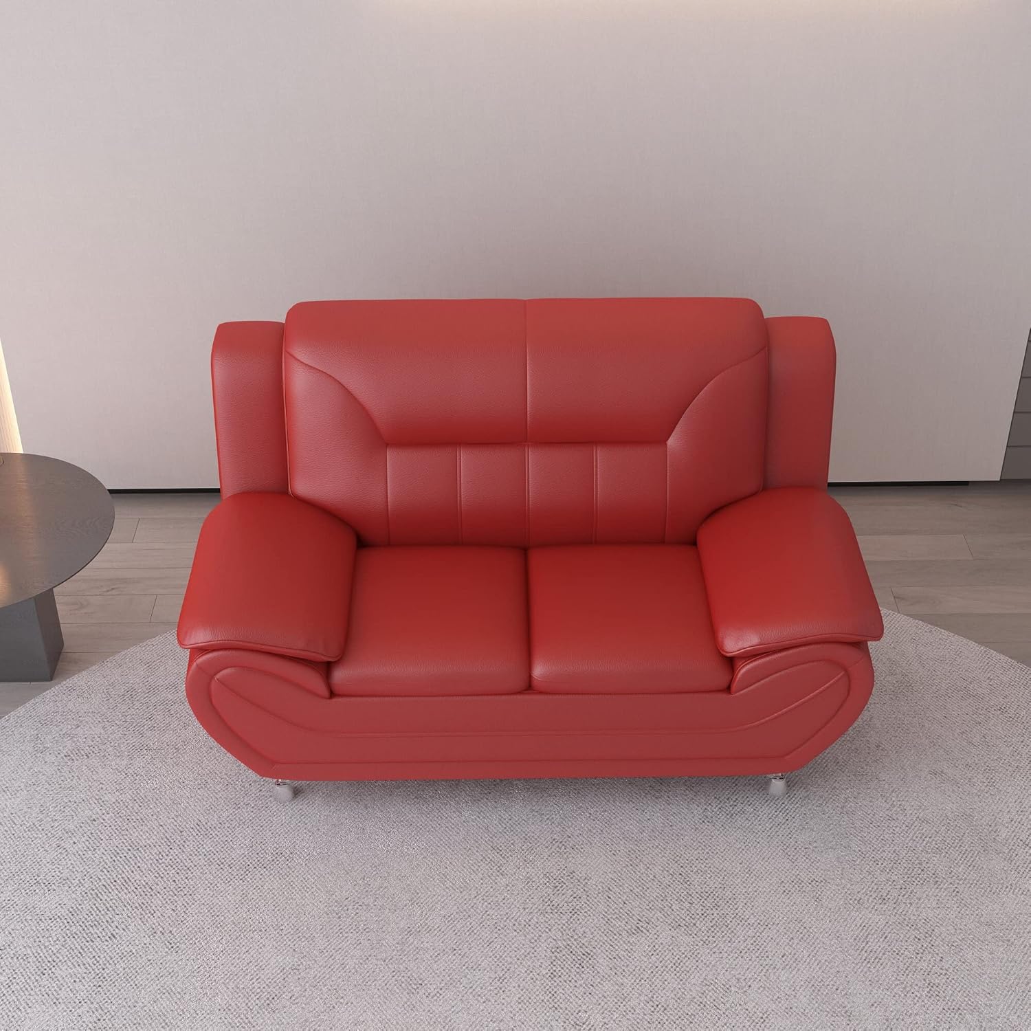US Pride Furniture Michael Collection – Sofá de piel sintética de estilo moderno, versátil pieza decorativa de 2 plazas para sala de estar,