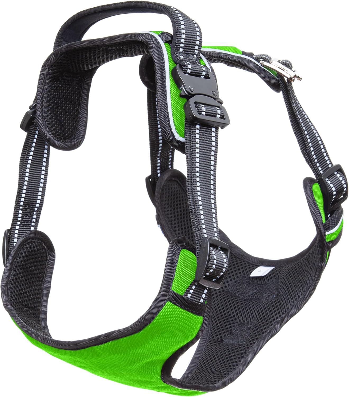 DogNerd Chalecoarnés de cobertura completa ajustable de alta calidad para perros grandes (50-90 libras) – Clips de metal, mango acolchado, 2 clips