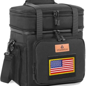 HSHRISH Lonchera táctica expandible, bolsa de almuerzo grande con aislamiento de doble cubierta para hombres, bolsa térmica duradera a prueba de HSHRISH Lonchera táctica expandible, bolsa de almuerzo grande con aislamiento de doble cubierta para hombres, bolsa térmica duradera a prueba de