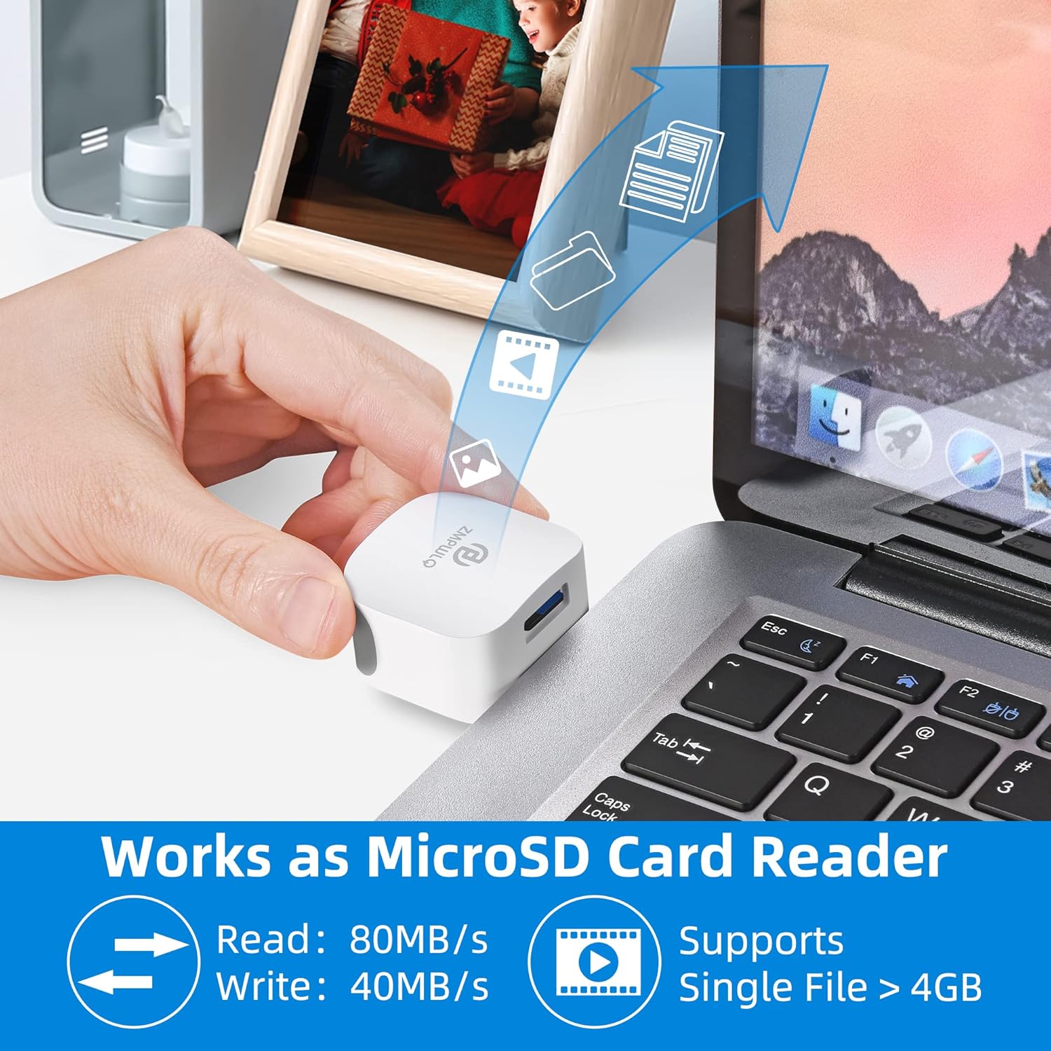 PL ZMPWLQ Adaptador de copia de seguridad automática para iPhonefoto-copia de seguridad-almacenamiento-cubo de datos para iPhone-Backup-Dispositivo