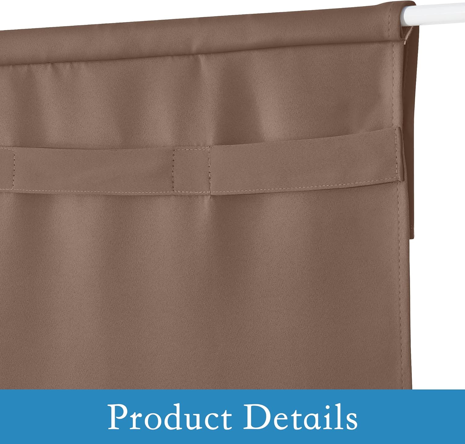 RYB HOME Cortinas de puerta de luz lateral de privacidad  Cortinas de ventana de vidrio ajustable de longitud autoadhesiva para puertas Tricia