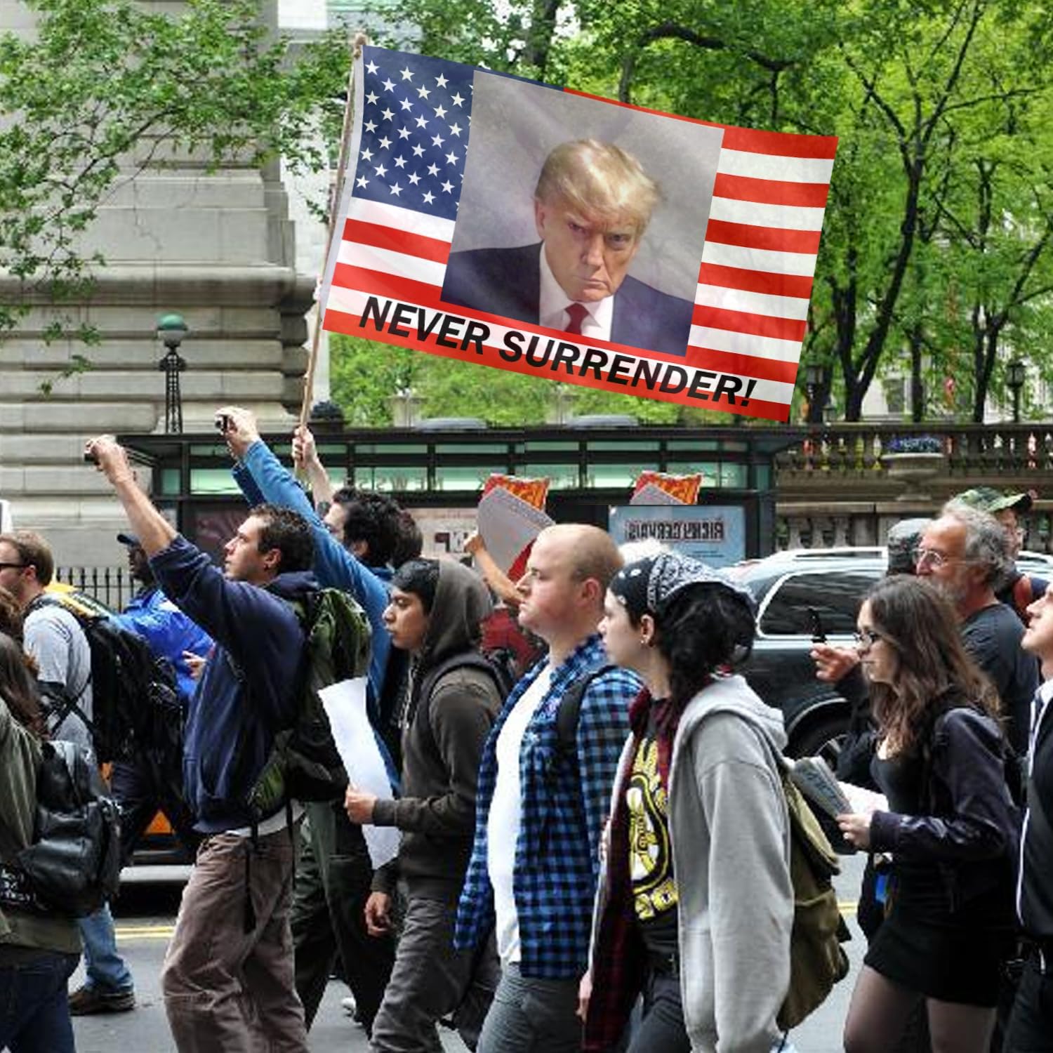 Trump – Bandera de poliéster con ojales de latón de 3 x 5 pies