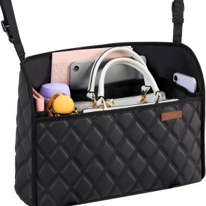 WLLWOO WLLWOO Soporte de red para bolso de mano entre los asientos, organizador de almacenamiento trasero para consola, barrera de almacenamiento WLLWOO WLLWOO Soporte de red para bolso de mano entre los asientos, organizador de almacenamiento trasero para consola, barrera de almacenamiento