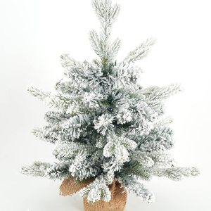 Árbol de Navidad artificial de mesa, pequeño, de 18 pulgadas, árbol de pino de Navidad flocado para mesa, escritorio, decoración de Navidad para el Árbol de Navidad artificial de mesa, pequeño, de 18 pulgadas, árbol de pino de Navidad flocado para mesa, escritorio, decoración de Navidad para el