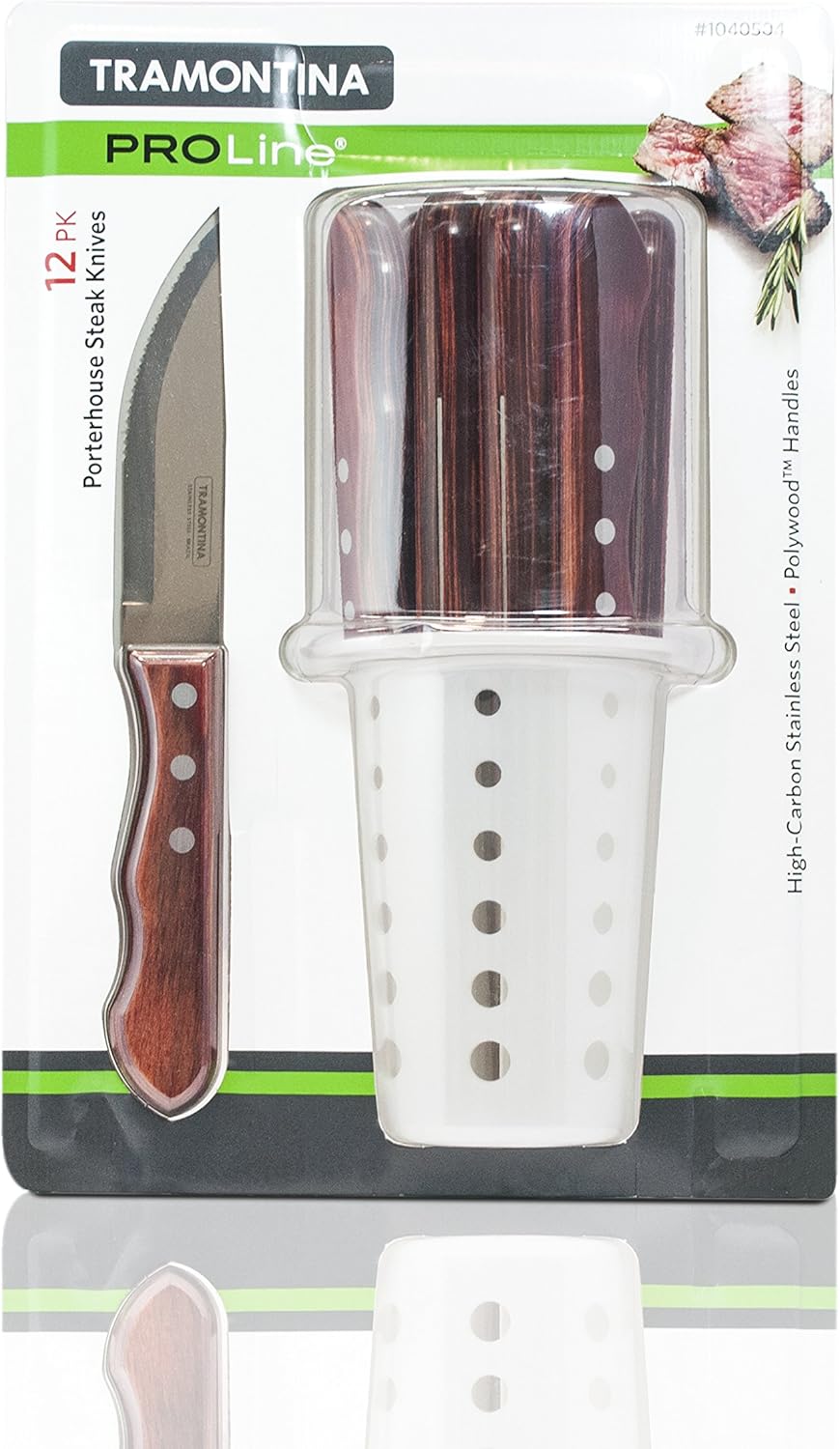 Tramontina ProLine – Cuchillos para carne Porterhouse (12 piezas)