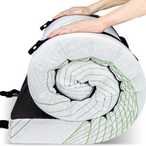 KingChii Colchón de espuma viscoelástica completa de 3 pulgadas de grosor con soporte 50D, funda de tela de punto de seda de hielo, enrollable KingChii Colchón de espuma viscoelástica completa de 3 pulgadas de grosor con soporte 50D, funda de tela de punto de seda de hielo, enrollable